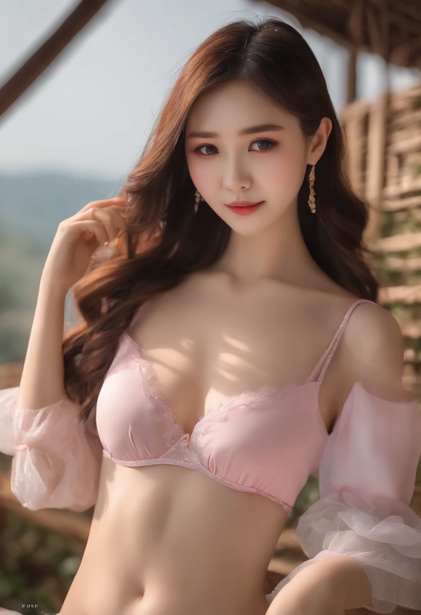 (8k、RAW Photography、top-quality、masterpiece:1.2)、ultra-detailliert、超A high resolution、 (realisitic、photos realistic:1.37)、portlate、high-definition RAW color photography、professional photograpy、 extremely delicate and beautiful、Very detailed 8k wallpaper、astonishing、detaile、huge filesize、Official Art、the Extremely Detailed CG Unity 8K Wallpapers、 Very detailed beautiful girl、extra detailed face、extremely detailed eye、highlydetailed skin、extremely detailed fingers、highly detailed nose、highly detail mouth、perfect anatomia、highly detailed back ground、Very detailed clothes、2girls、neat college girl、ite person、hiding chest with hands、(Don't wear a bra、pink color panties)、(Slimed、small tit、flat boobs)、、detaileds, Skin Texture, ultra-detailliert、Delicate and sexy collarbone、A smile、Super Detailed Face、Detailed lips、A detailed eye、二重まぶた、20 years girl、Spread your legs open, Pleasure, feels good