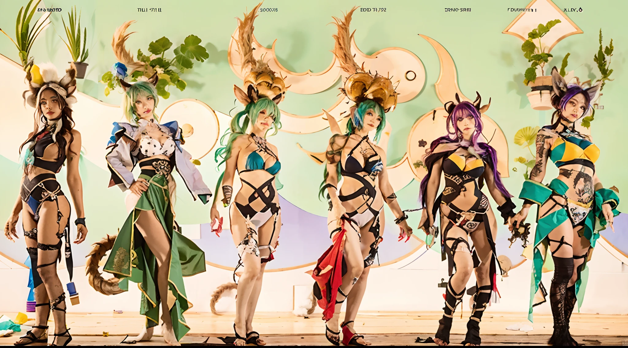 In the beautiful illustration of this super-grand scene,The ultra-distant lens shows us(Over eight separate and distinctive centaur characters:9.9),They all have their own characteristics,Vivid and interesting。Radiant from the heavens(Angelic centaurs:6.6),To nightmarish is(Centaurs surrounded by flames:6.6)、And then to the wind dancing in the air(Fairy centaurs:6.6)、And thunder and lightning surrounding(One-horned centaur:6.6),and shining metallic ones(Mechanical style centaur:6.6)、And then(A centaur with colorful dragon scales covering the whole body:6.6)The power is powerful、Elegant and agile(Elf centaur's slenderness:6.6)Gracefully wears a flower crown、Enchanting and charming(Tiflin centaurs:6.6)、Have the indescribable(Raised sexy:6.6)'s(Succubus centaurs:6.6)。Each character has their own unique charms and abilities。The illustration uses advanced artistic techniques and tools,(Divide the scene into sections by geometric arrangement:9.9),Each section corresponds to a centaur character,This makes more efficient use of space。Through Midjourney's advanced brush tools、Color palette、Material packs and model packs、Texture tools,For each centaur, beautiful props are designed to increase racial characteristics、Clothing and physical features,(Enhances the character's personality and visual appeal:2.5),The scenery in the illustrations is stunning,There are changing skies、rainbowing、extreme light、Stars and Moon。Incorporating iconic landmarks such as Mount Everest,and fireworks、tranquil lake、Natural and urban elements of waves and neon lights,Creates a magical atmosphere,The centaurs display their unique abilities and equipment in a variety of environments,This is true even in extreme alien landscapes。(Use Midjourney's tools、Material packs、Texture tools、The color palette makes depicting details vivid and realistic:9.9),From complex hairstyles and as well as different racial traits、Body、Appearance features、Clothing to real textures,This greatly enhances the realism of the cha