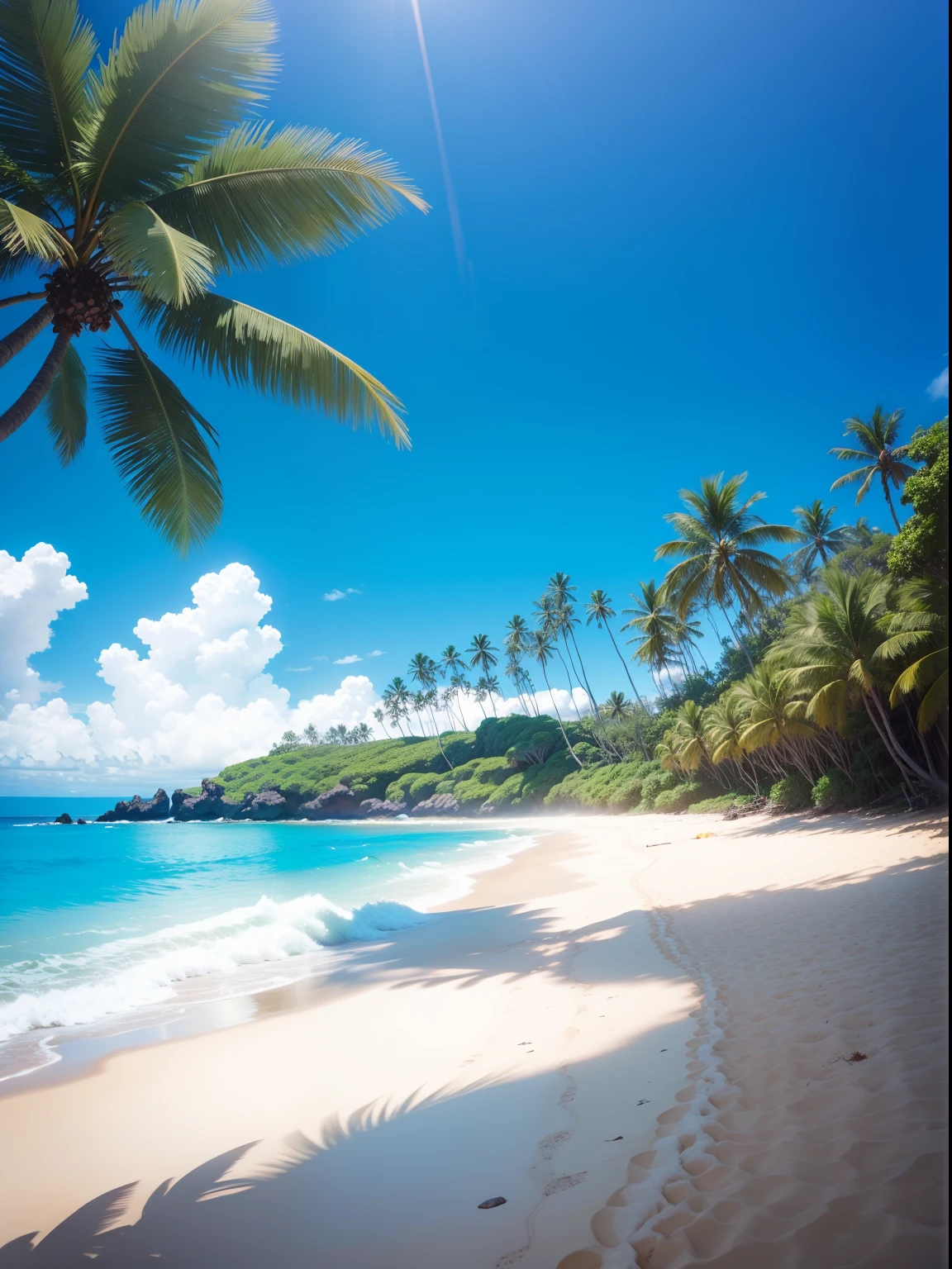 in Hawaiian beaches、blue-sky