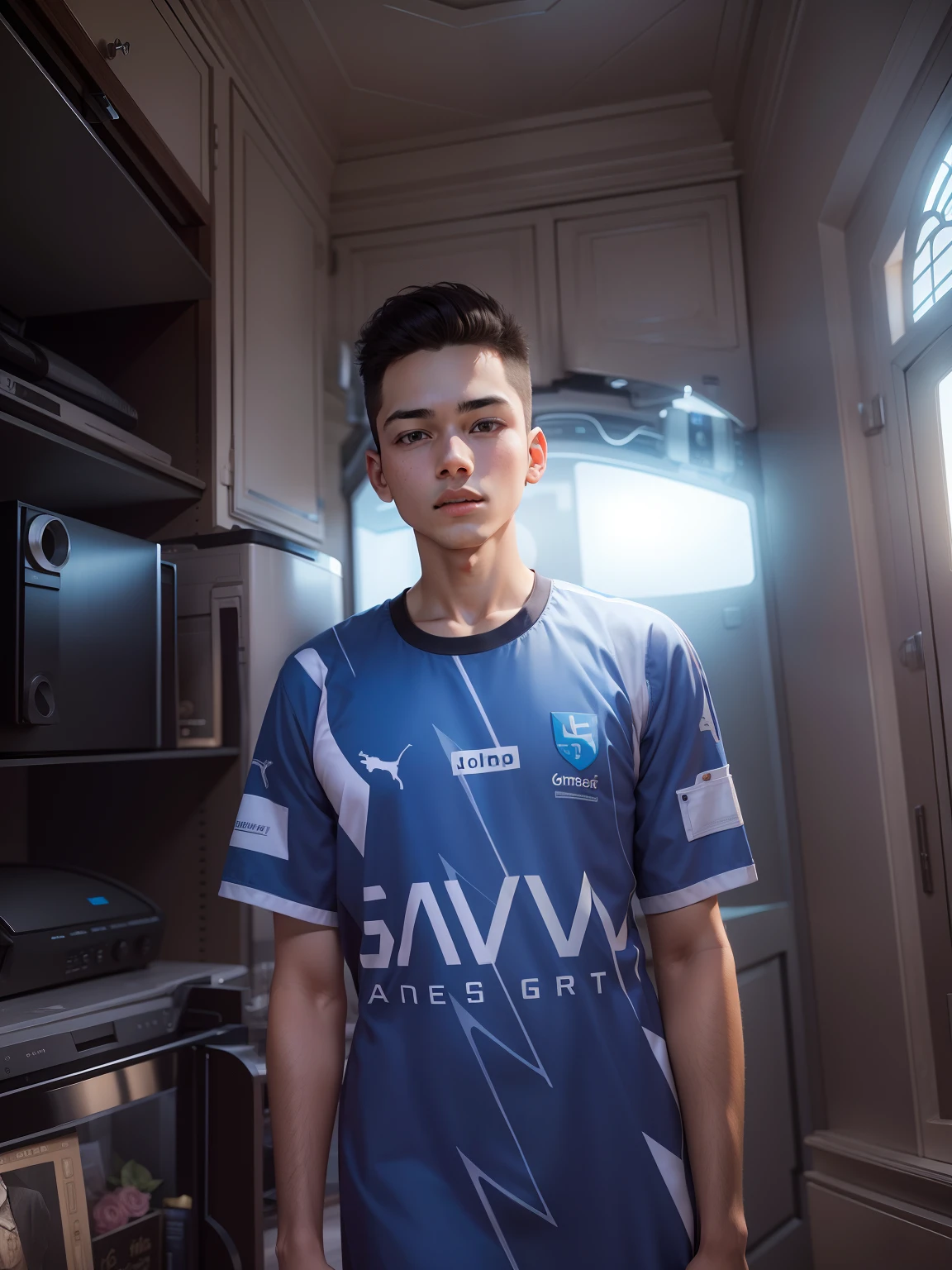 Smart boy, ultra realistic face, same dress