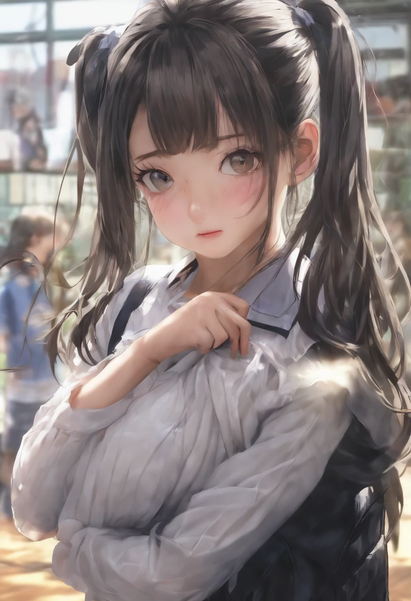 live-action,Short school uniform,a beauty girl,boxer shorts,Highest Quality