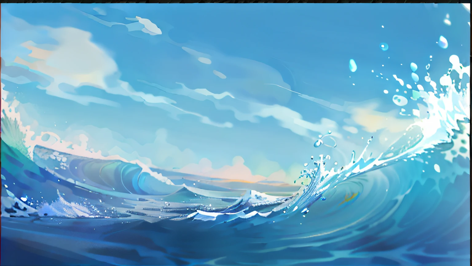 swell sea，water bloom