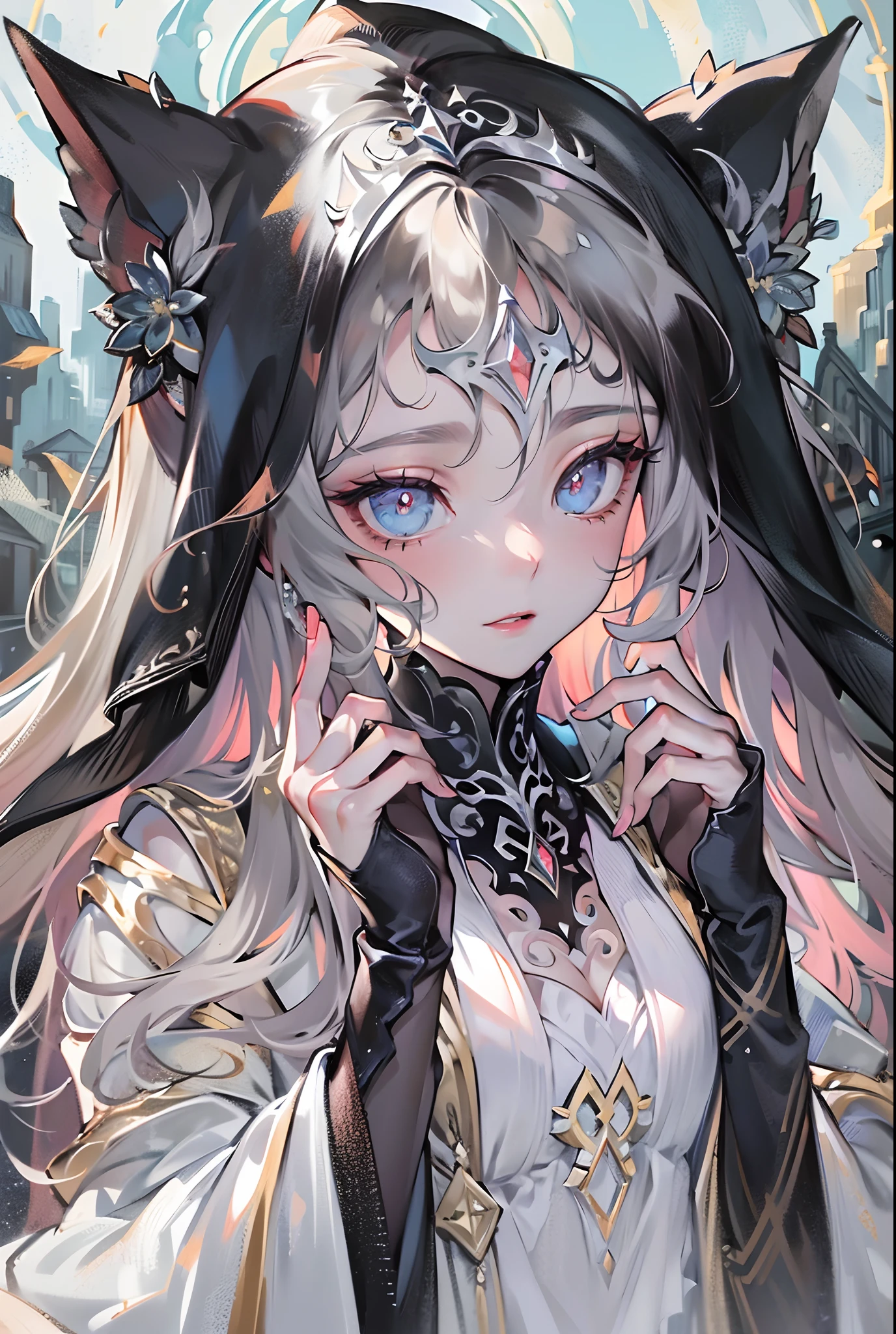 ((tmasterpiece)),(Best quality at best),(A half body),looks away,(ultra intricately detailed),(Highest definition),(8K),(Clean lines),(Perfect facial features,Perfect flesh),(offcial art),1lady,Demigod,(lich),Legendary Mage,Broken pitch-black robes,Pale skin,Dominating death,Majesty,Solemn,vacant eyes,Super long black hair like the night,Godless eyes,Dead silent expression,Abyss
