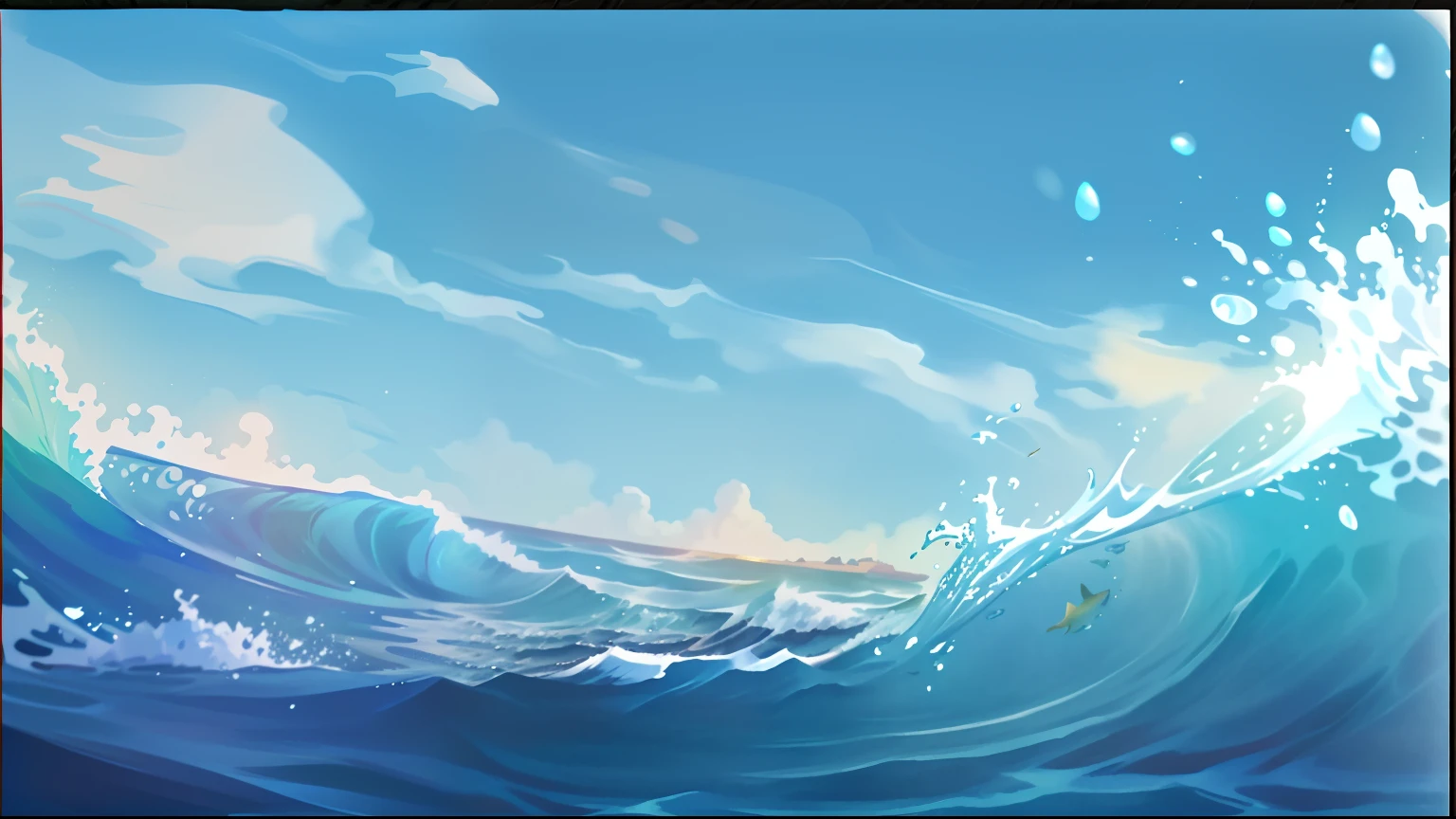 swell sea，water bloom