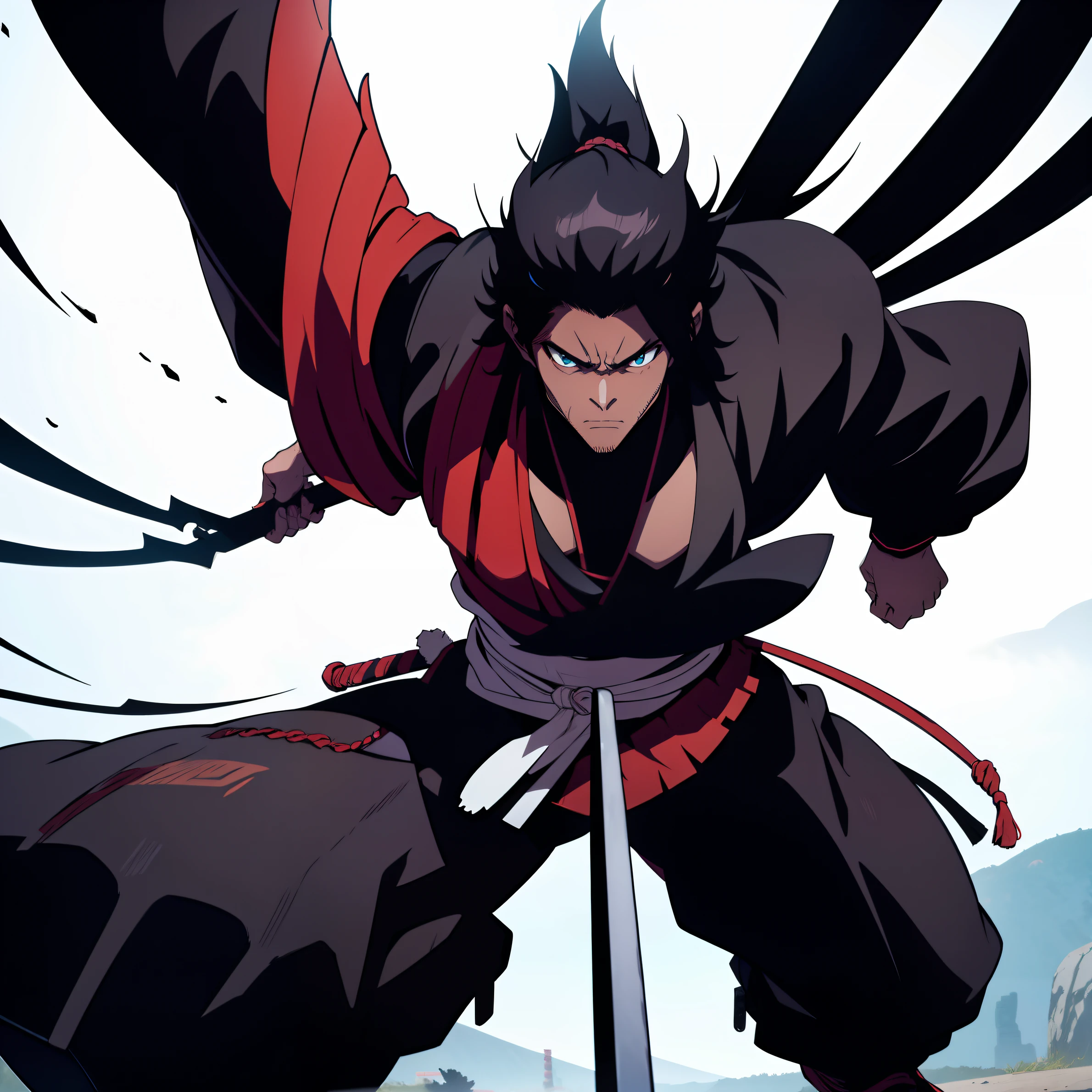 samurai negro, 2 espadas