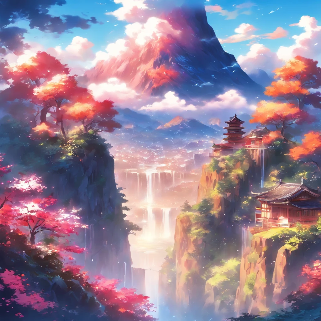(Подсказка B:Beautiful and dreamy landscape painting),(Подсказка C:Dark and gloomy abstract painting)