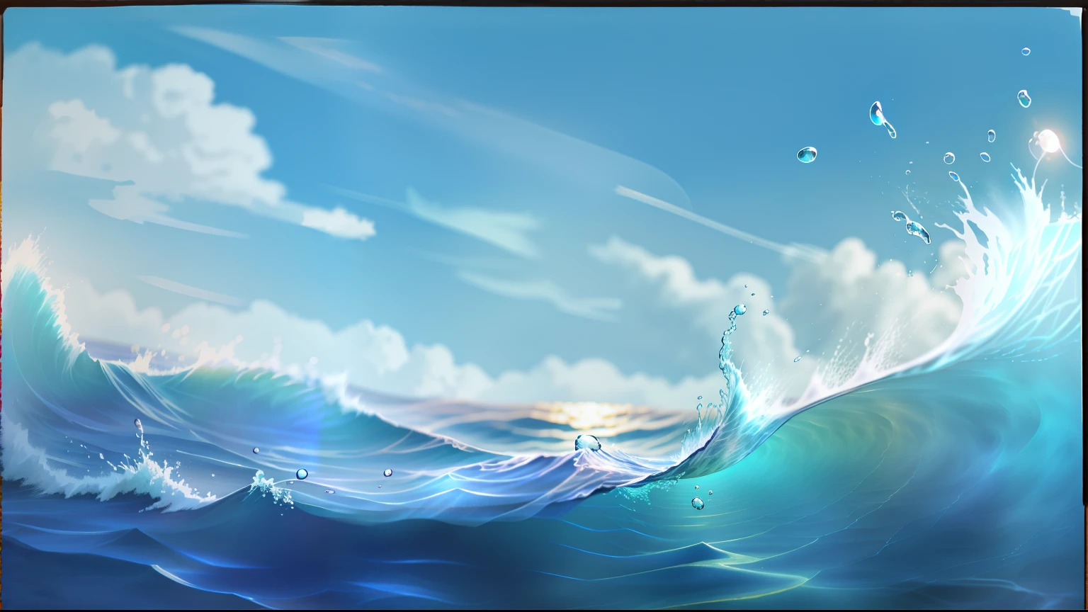 swell sea，water bloom