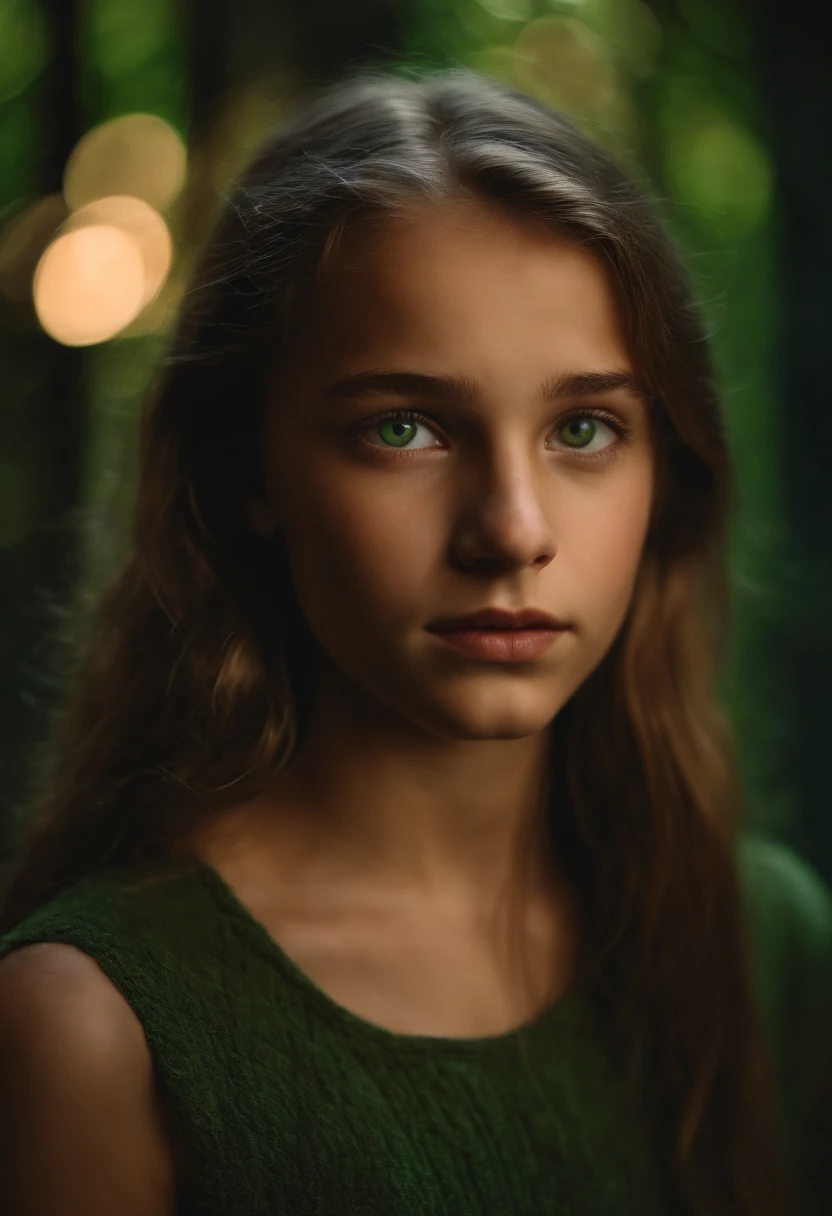 Young nude girl yo, bella, readhaie with green eyes