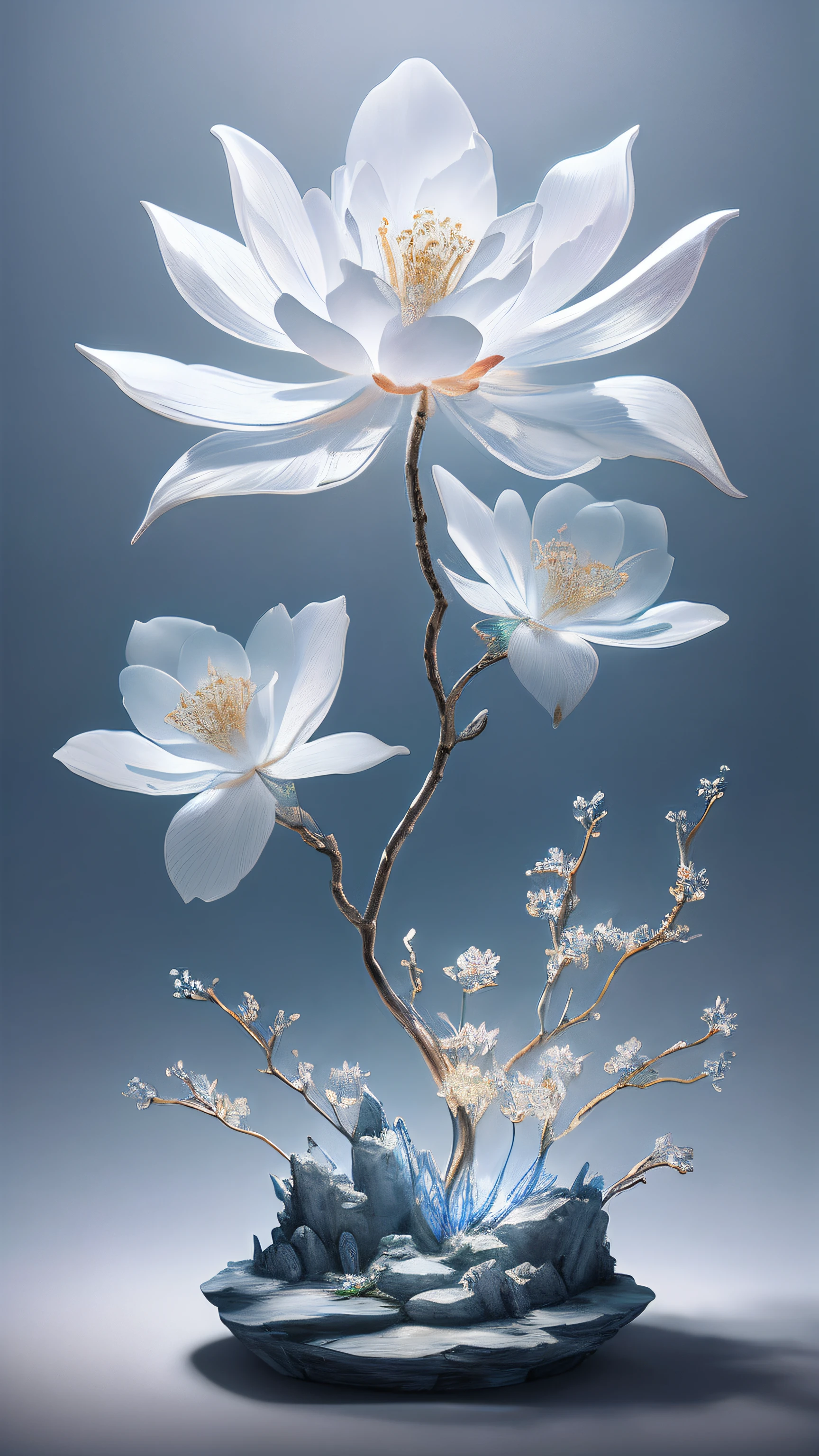best quality, realistic, photorealistic,  ultra detailed, "Mountain of Flower and Fruit+Fairy+Chinese Architecture" highly detailed carving on "southern ice" porcelain,Ultra wide angle,Accent Lighting,Volumetric Lighting,backlighting, (detailed light),((an extremely delicate and beautiful)),dramatic_shadow,ray_tracing,hdr