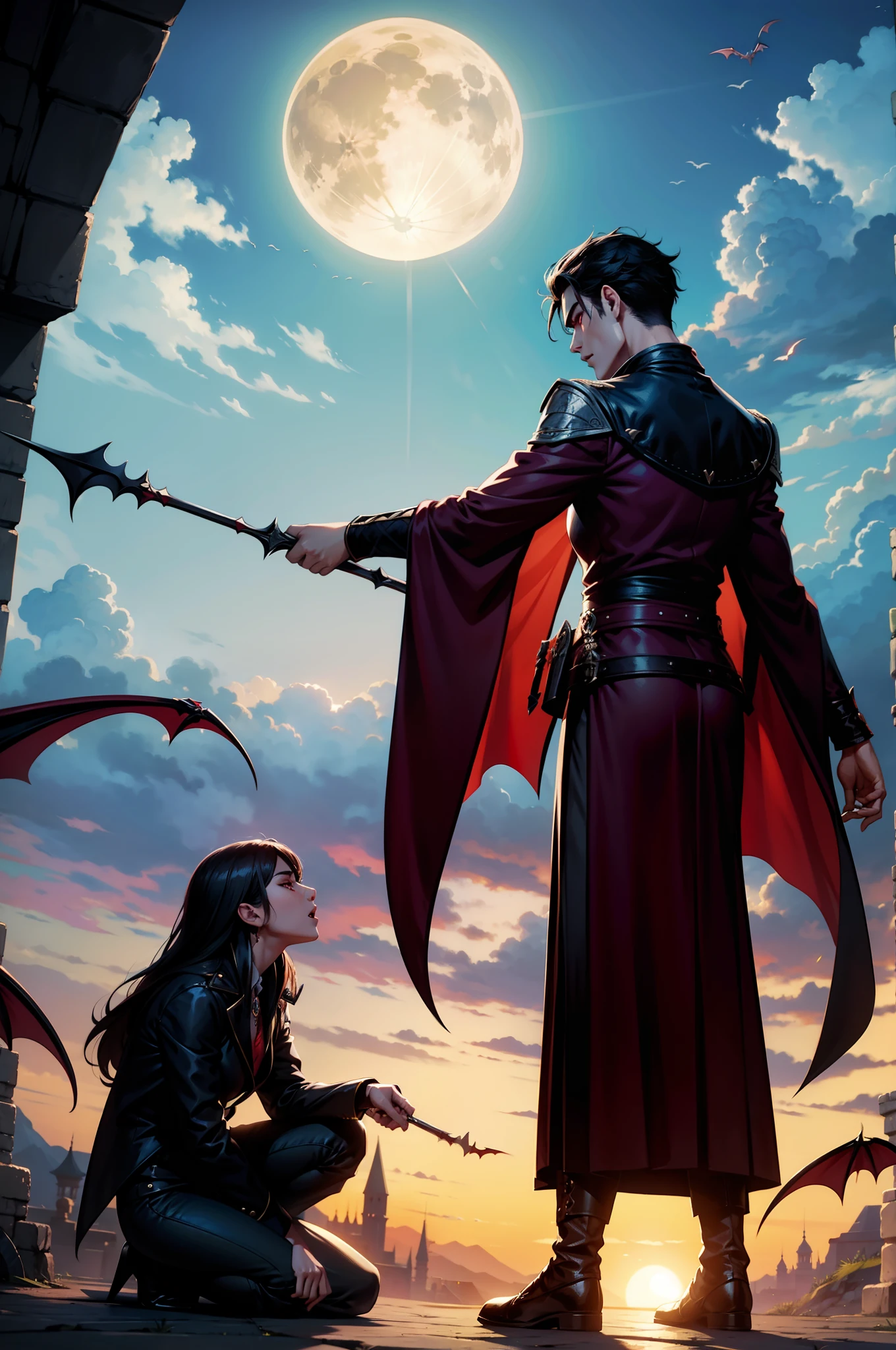 Vampires,magestic,combats。Faraway view