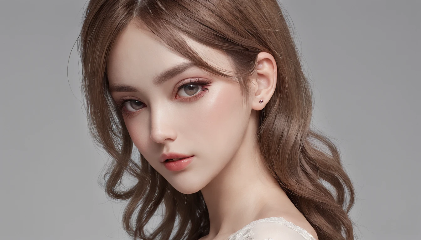 ultra-detailliert、hight resolution、ighly detailed、a beautiful detailed girl、extremely detailed eye and face、beatiful detailed eyes、Facial light、best qualtiy、masterpiece、illustratio、extremely delicate and beautiful、8K Wallpapers、exquisitedetails、Model shooting in the studio、Casual Fashion、Full body viewing angle Small bust