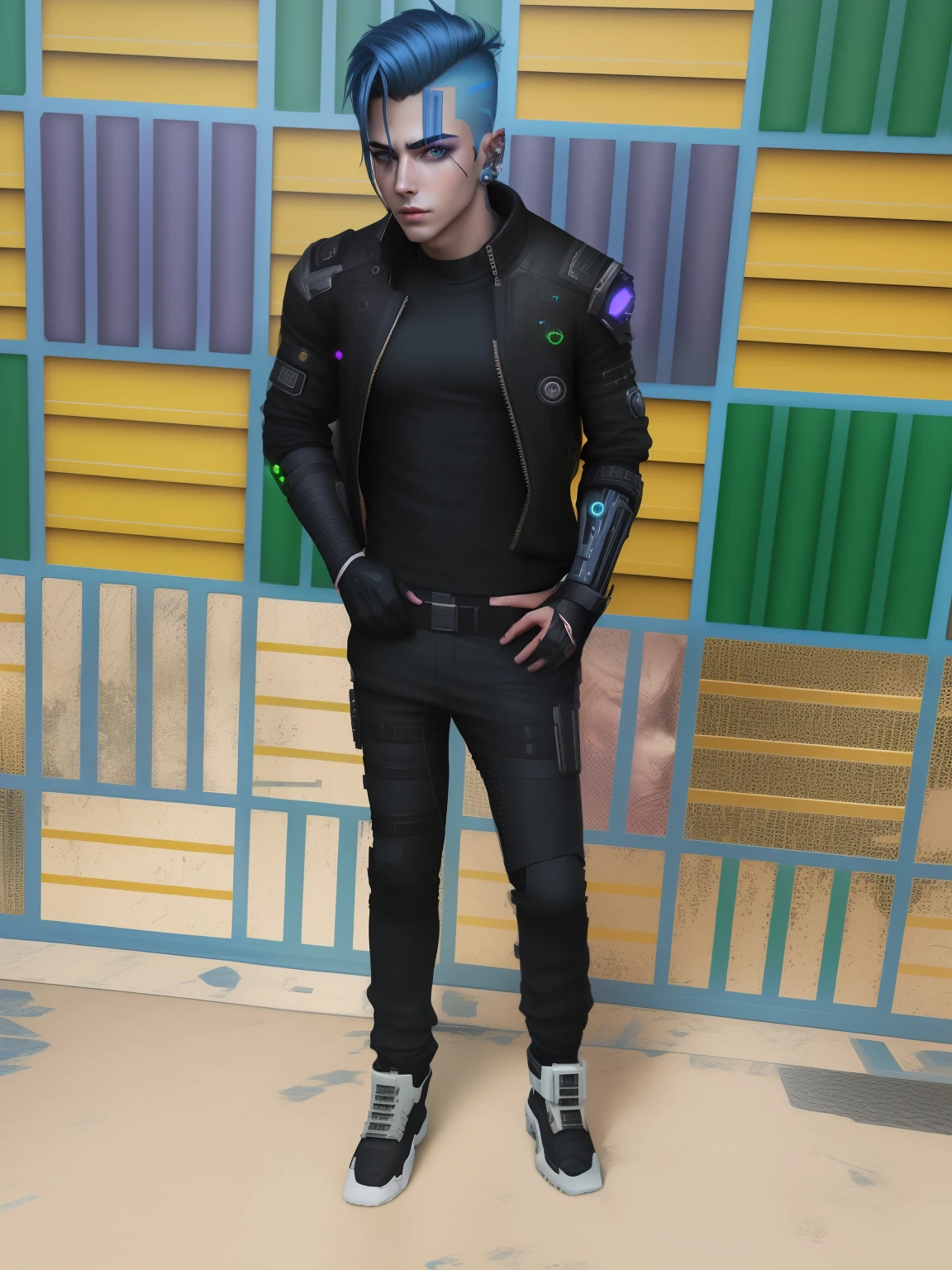 Change background cyberpunk handsome boy ultra .realistic face. 8k
