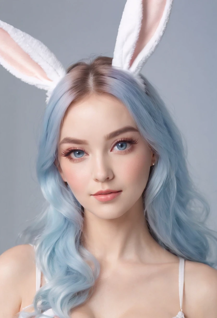 (Best Quality:1.3),4K,8K,8K Portrait,16 K,(masutepiece:1.2),1girl in,Solo,(maximalism:1.5),opal,ultra-detailliert,absurderes,(very detailed beautiful face and eyes:1.3), (Highly detailed beautiful hair:1.3),delicate composition, (Full body:1.5),(full-length figure:1.5), Super cute girl,(Medium Hair:1.4),Pink eyes,light blue eyes,(Pink hair:1.2),(Light blue hair:1.4),(Playboy Bunny:1.6),(Jewelry Hair Ornaments:1.3), (jewelry eyes:1.3),(Eyelashes:1.2),(symbol in eyes:1.3),(hight resolution, Twinkle,Glitter,Lens Flare,light Particle,Shining:1.3),(Cute:1.5)