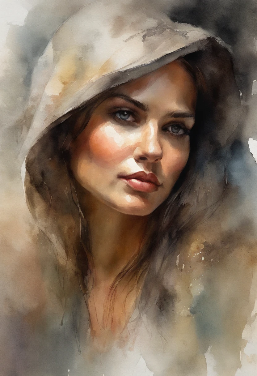 Retrato de mujer joven, hermosa,((( triste ))),(wistful), por Monet, dynamic  lighting, Artstation, poster, volumetric illumination, close eye,cara muy detalladas, 4 mil, premiado,, 1girl, A oscuras, sombra profunda, discreto,((( cabello corto))), (((cabello negro)))