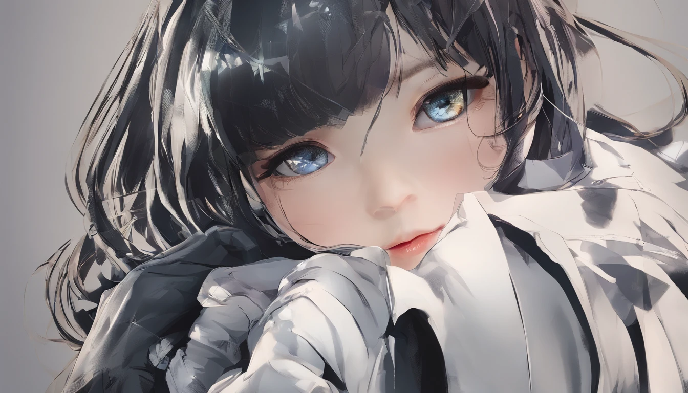 ultra-detailliert、hight resolution、ighly detailed、a beautiful detailed girl、extremely detailed eye and face、beatiful detailed eyes、Facial light、best qualtiy、masterpiece、illustratio、extremely delicate and beautiful、nffsw、8K Wallpapers、exquisitedetails、Model photography indoors、swim wears、Black eyes、Dark hair、Angle from which you can see the style of the whole body、Background blur