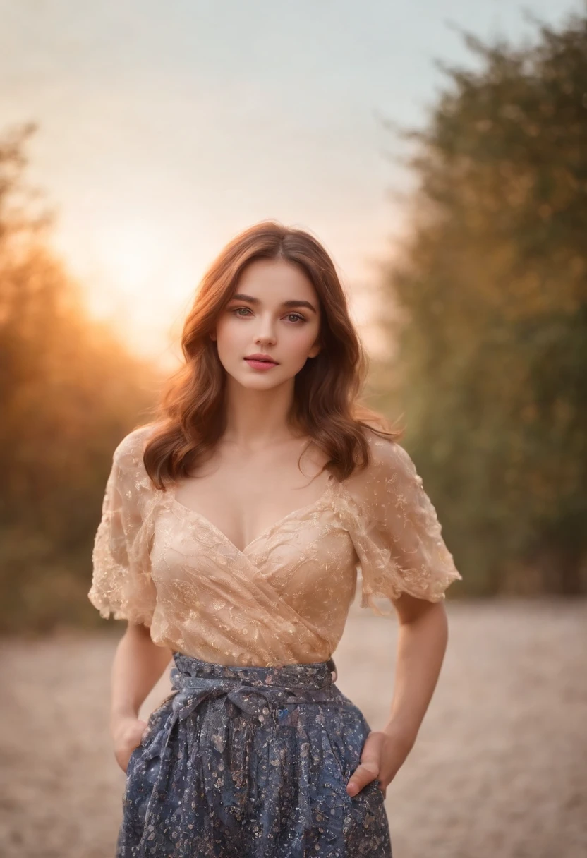 (((Masterpiece))), Best quality, Ultra-detailed, Extremely delicate and beautiful, Dynamic pose, (1girll), Colorful clothes, Vibrant expression, Dreamy background, Glowing lights, "Dopamine adolescents"