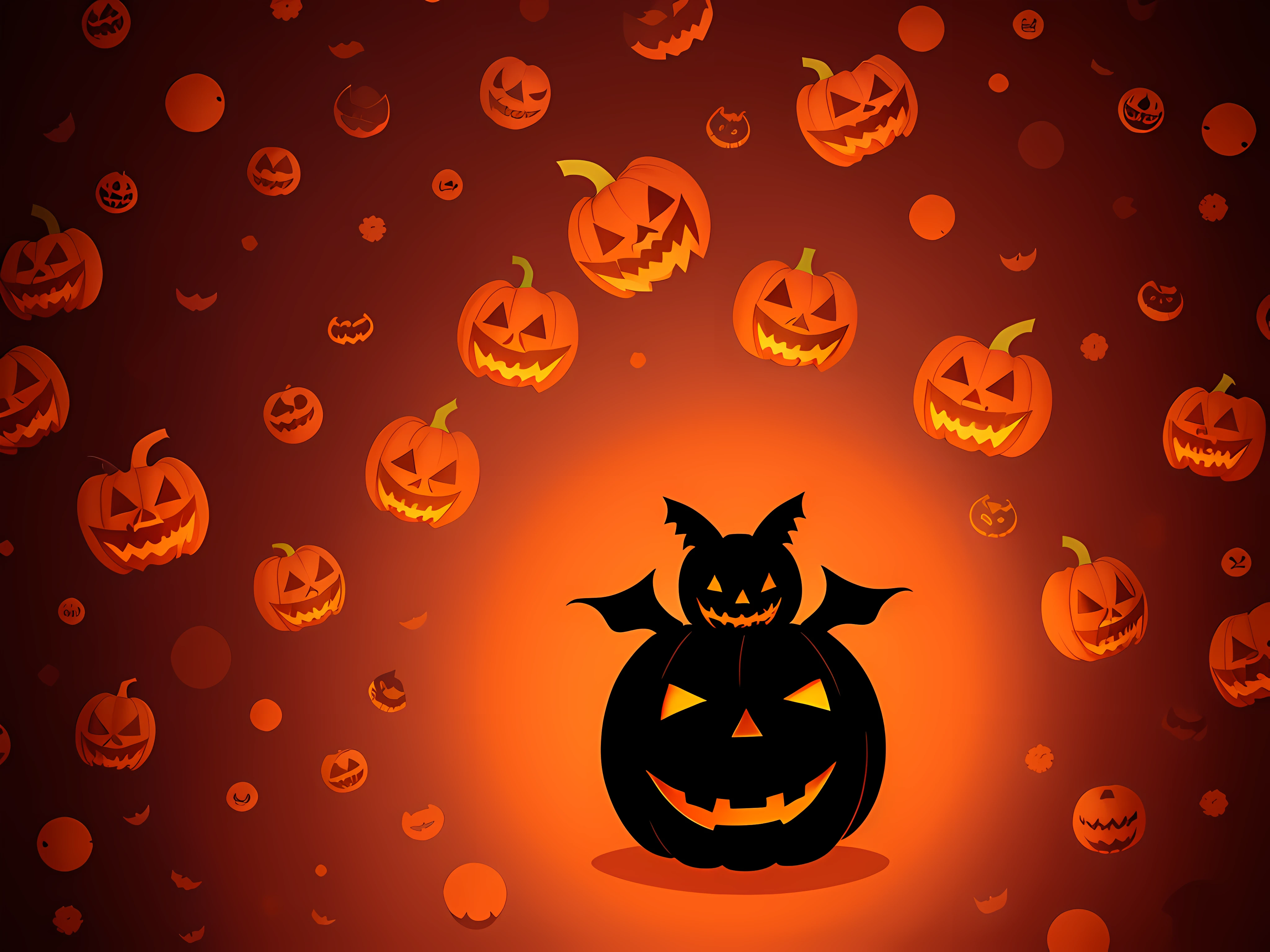 Halloween motif，Halloween background，Theme，Flat Halloween pattern design，vector design