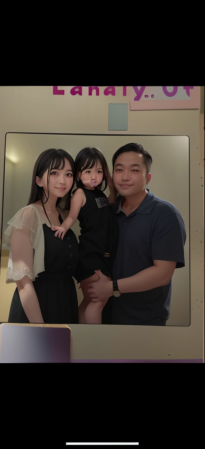 man with family, happy classical family 50s, vintage
