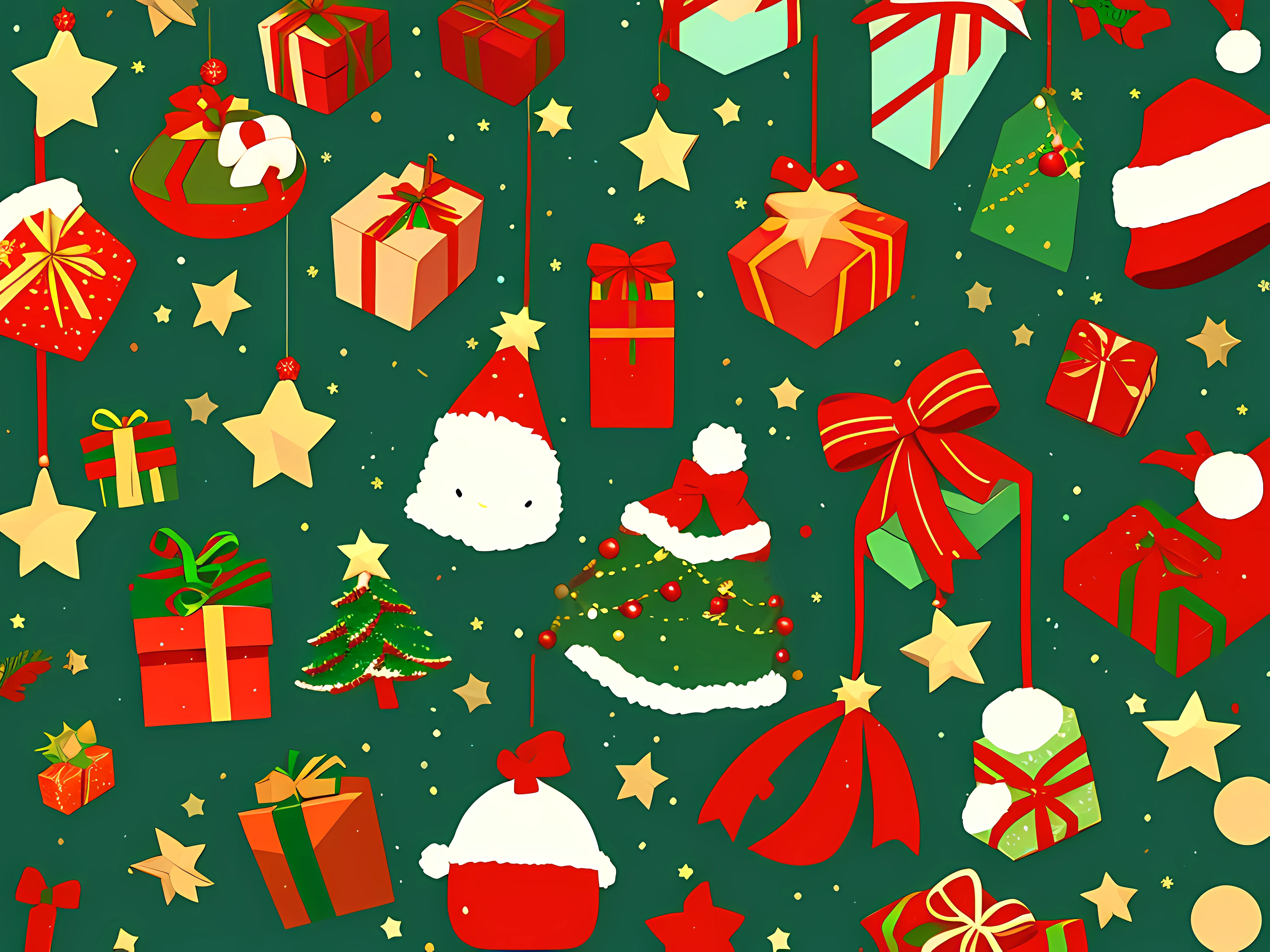Christmas theme，Christmas background，Theme，Flat Christmas pattern design，vector design