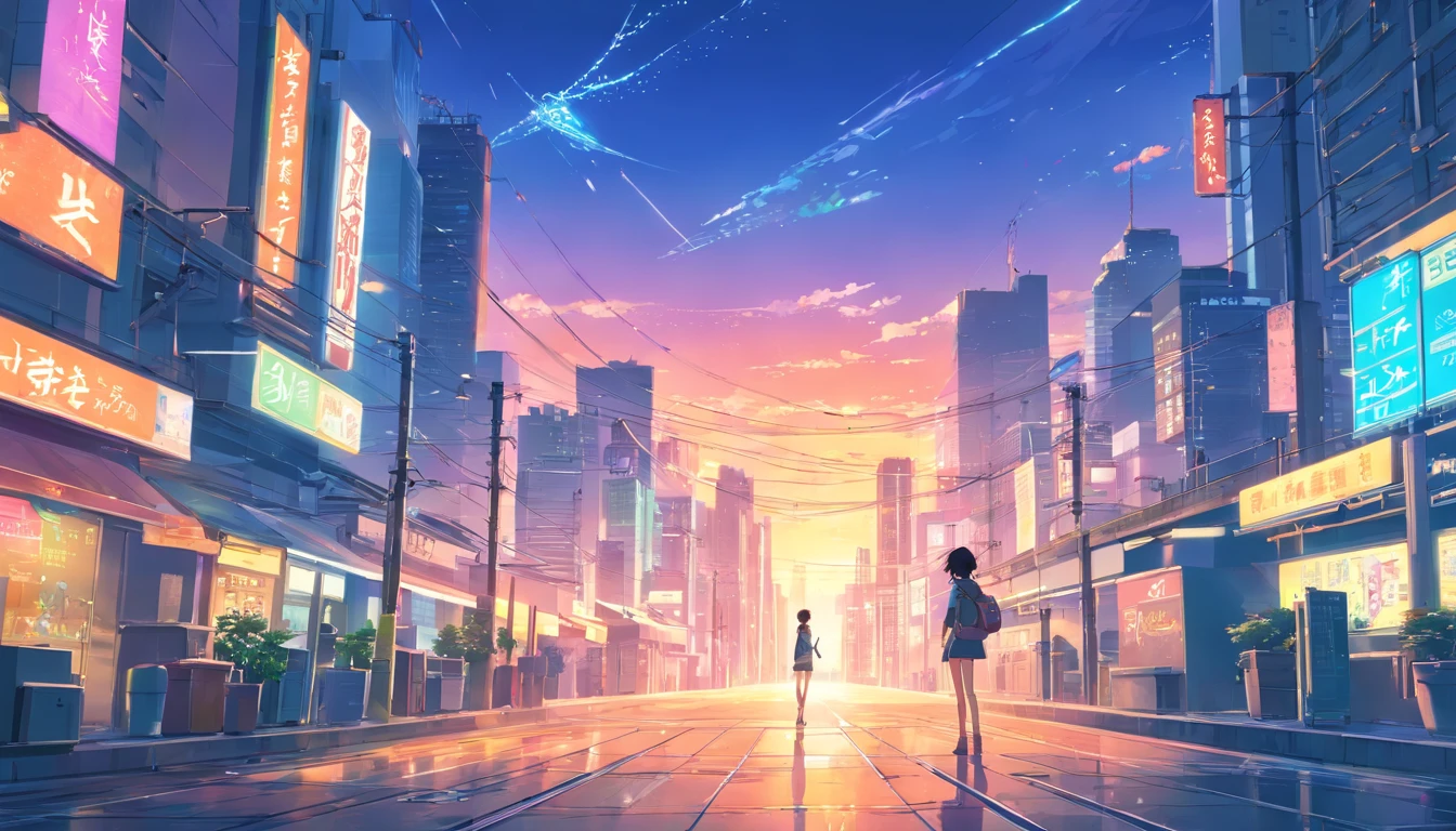 anime style cyberpunk city, vivid colours, anime background art, anime countryside landscape, beautiful anime scenery, anime background, anime landscape wallpaper, anime scenery concept art, anime landscape, anime scenery, anime beautiful peace scene, background artwork, beautiful anime scene, scenery artwork, anime nature wallpap, anime art wallpaper 8 k, anime art wallpaper 4 k