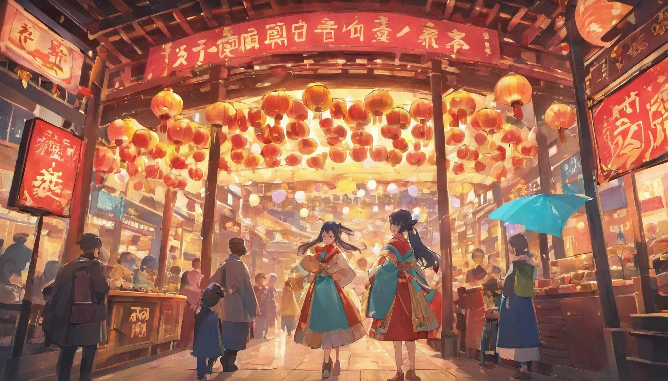 Mid-Autumn Festival、Moon、themoon、Star of the Sun、Mooncake stalls、Concert、band、fire works、UAVs、environment friendly、tradit、celebrating、enviroment、The villagers、Plaza、Bamboo lanterns、the night、celebrating、Artistically、device、decor、castoff、save、resource,high definition resolution