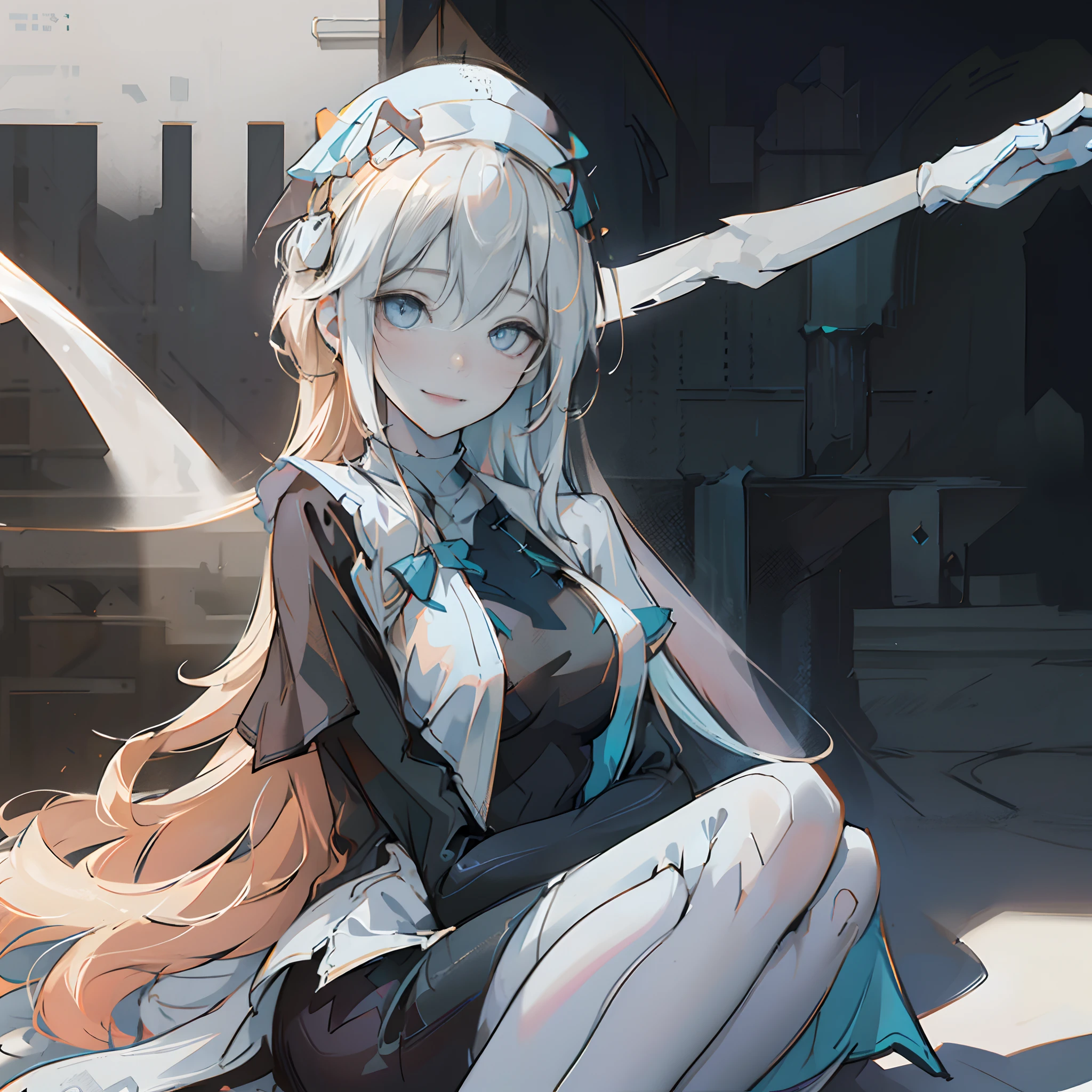 1 adult woman, long bread blond hair, smile, blue eyes, black and white Nun hat, high res, ultra sharp, 8k, masterpiece, looking at viewer, long black gloves, Sharp eyes,
((Best quality)), ((masterpiece)), 3D, HDR (High Dynamic Range),Ray Tracing, NVIDIA RTX, Super-Resolution, Unreal 5,Subsurface scattering, PBR Texturing, Post-processing, Anisotropic Filtering, Depth-of-field, Maximum clarity and sharpness, Multi-layered textures, Albedo and Specular maps, Surface shading, Accurate simulation of light-material interaction, Perfect proportions, Octane Render, Two-tone lighting, Wide aperture, Low ISO, White balance, Rule of thirds,8K RAW, Aura