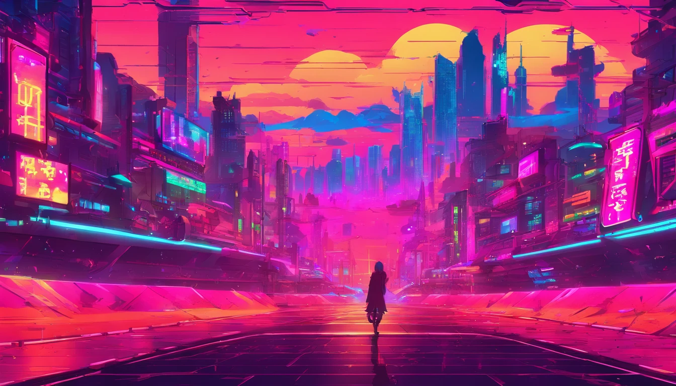 anime style cyberpunk city, vivid colours, anime background art, anime countryside landscape, beautiful anime scenery, anime background, anime landscape wallpaper, anime scenery concept art, anime landscape, anime scenery, anime beautiful peace scene, background artwork, beautiful anime scene, scenery artwork, anime nature wallpap, anime art wallpaper 8 k, anime art wallpaper 4 k