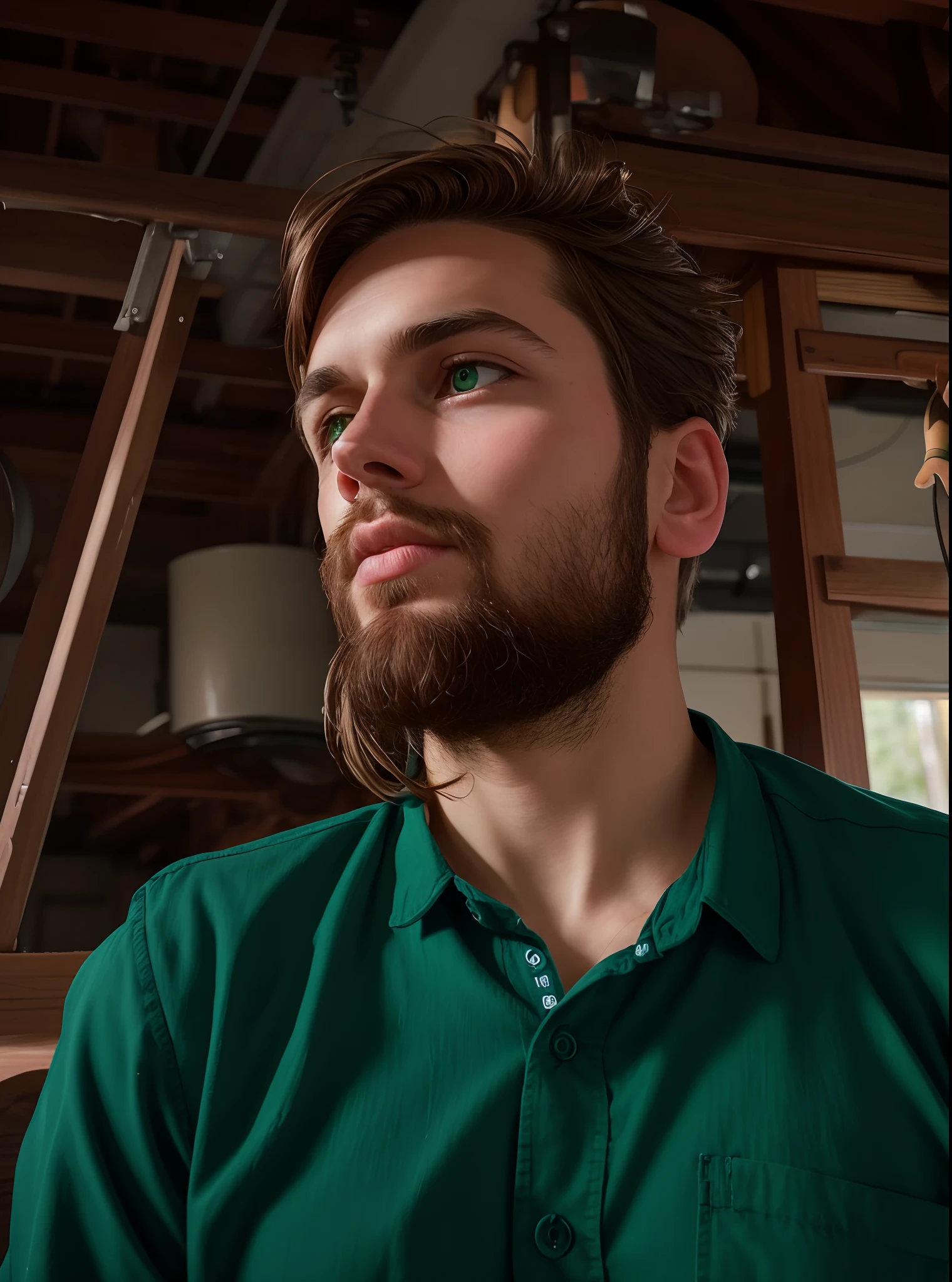 Generate a realistic photo of me based on my description: brown hair, green eyes, and wearing a blue shirt."
"Produce a lifelike image of me, as if taken by a professional photographer."
"Create a photo that looks like a natural candid shot of me."