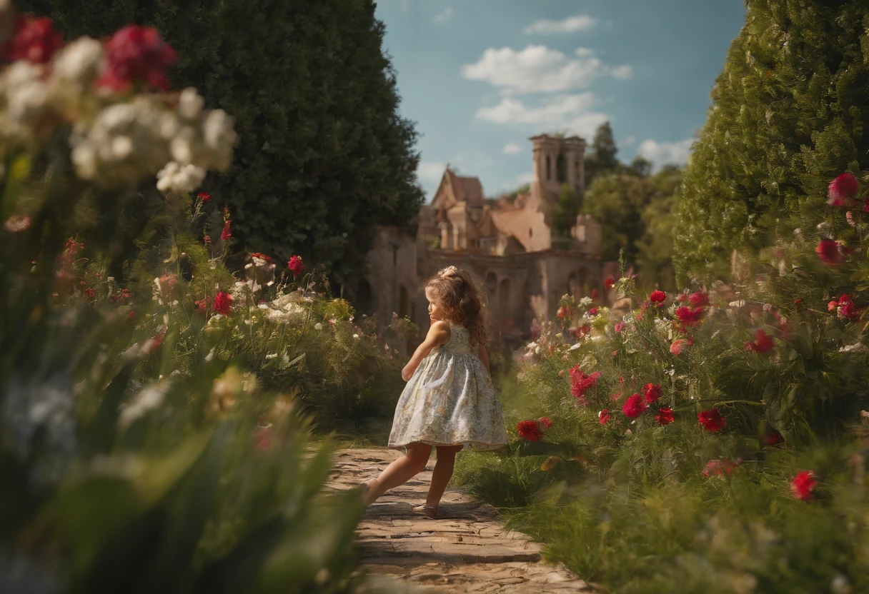 FAMILY ON VACATION, CHILDREN PLAYING AROUND, FAMILY, LOVE, FLOWERS, NATURE, TREES, 8K, detailed matte painting, deep color, fantastical, intricate detail, splash screen, complementary colors, fantasy concept art, 8k resolution trending on Artstation Unreal Engine 5", 8K, CAUCASIAN, BLUE EYES, Italy