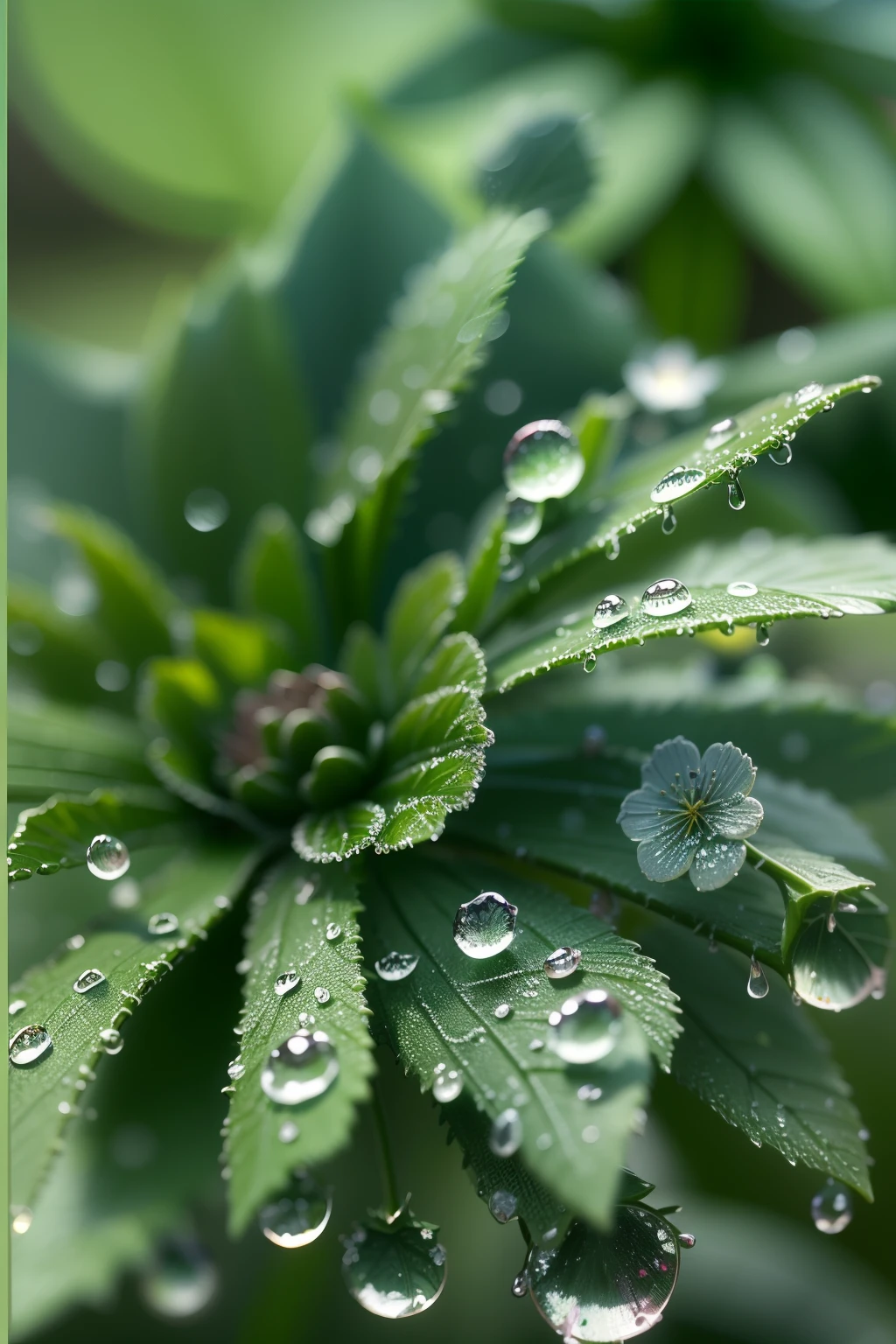 tmasterpiece:(Close up of dew drops on flowers)。photography of,high-class