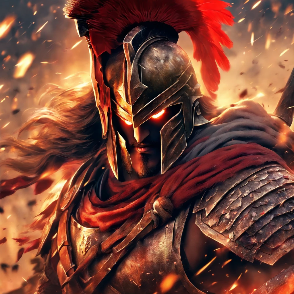 Spartan warrior, Die on the battlefield , bloody armor, epicd, 8K