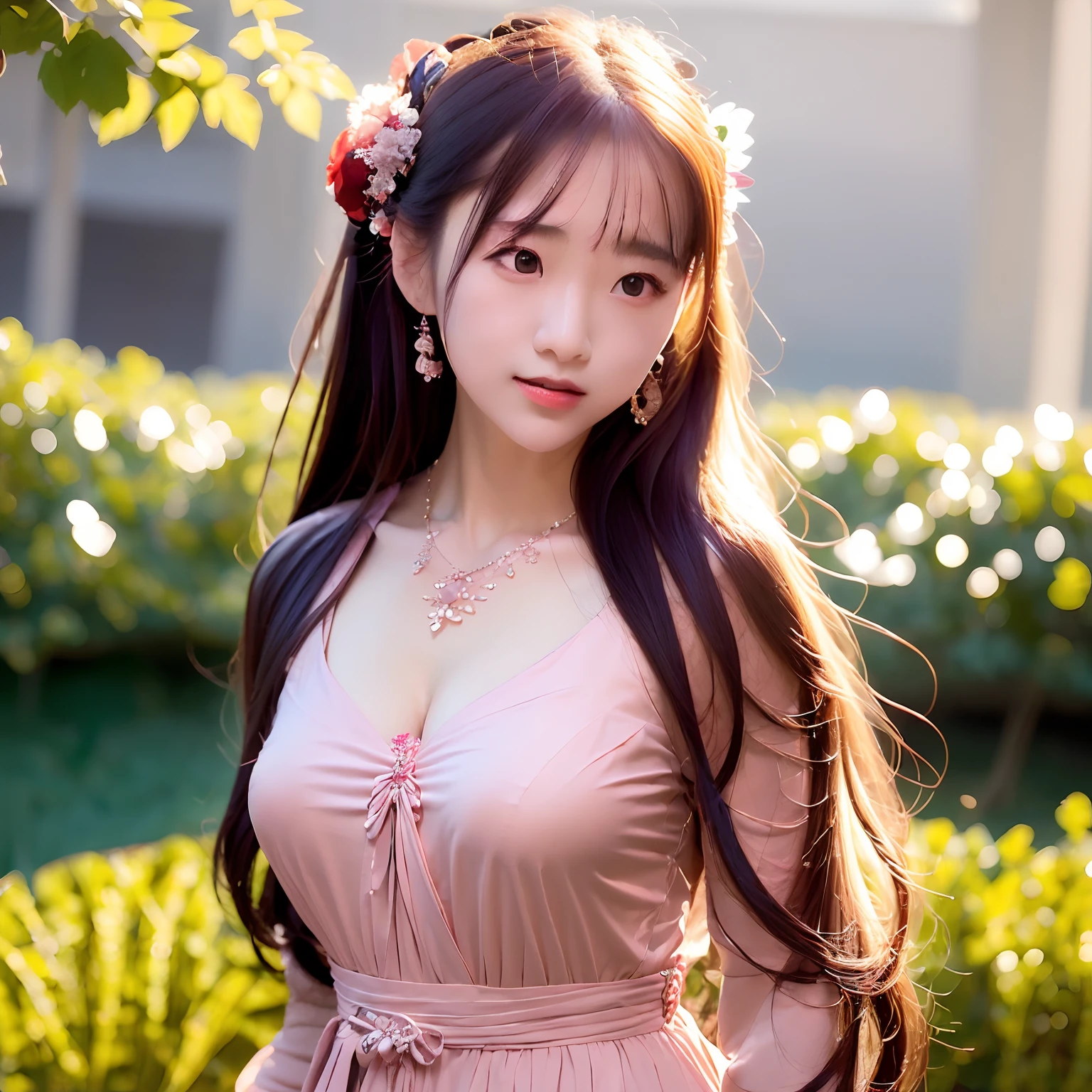 Best Quality, masutepiece, hight resolution, 1girl in, china hanfu,Background of Chinese Architect, red scarf, Hair Ornament,Necklace, Jewelry,Beautiful face,Inserting a into the_Body, Tindall Effect,Photorealistic, Dark Studio, Rim lighting, two tone lighting,(High detailed skin:1.2), 8K UHD, Digital SLR, Soft lighting, High quality, Volumetric lighting, Candid, photograph, High resolution, 4K, 8K, Bokeh,Red Dress Girl