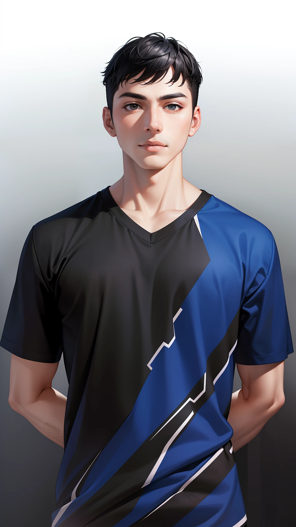 Attractive profile picture, masterpiece, ultra-precise rendering, beautiful and cool man, simple design, most beautiful image, 4K, black hair, handsome man, clean skin