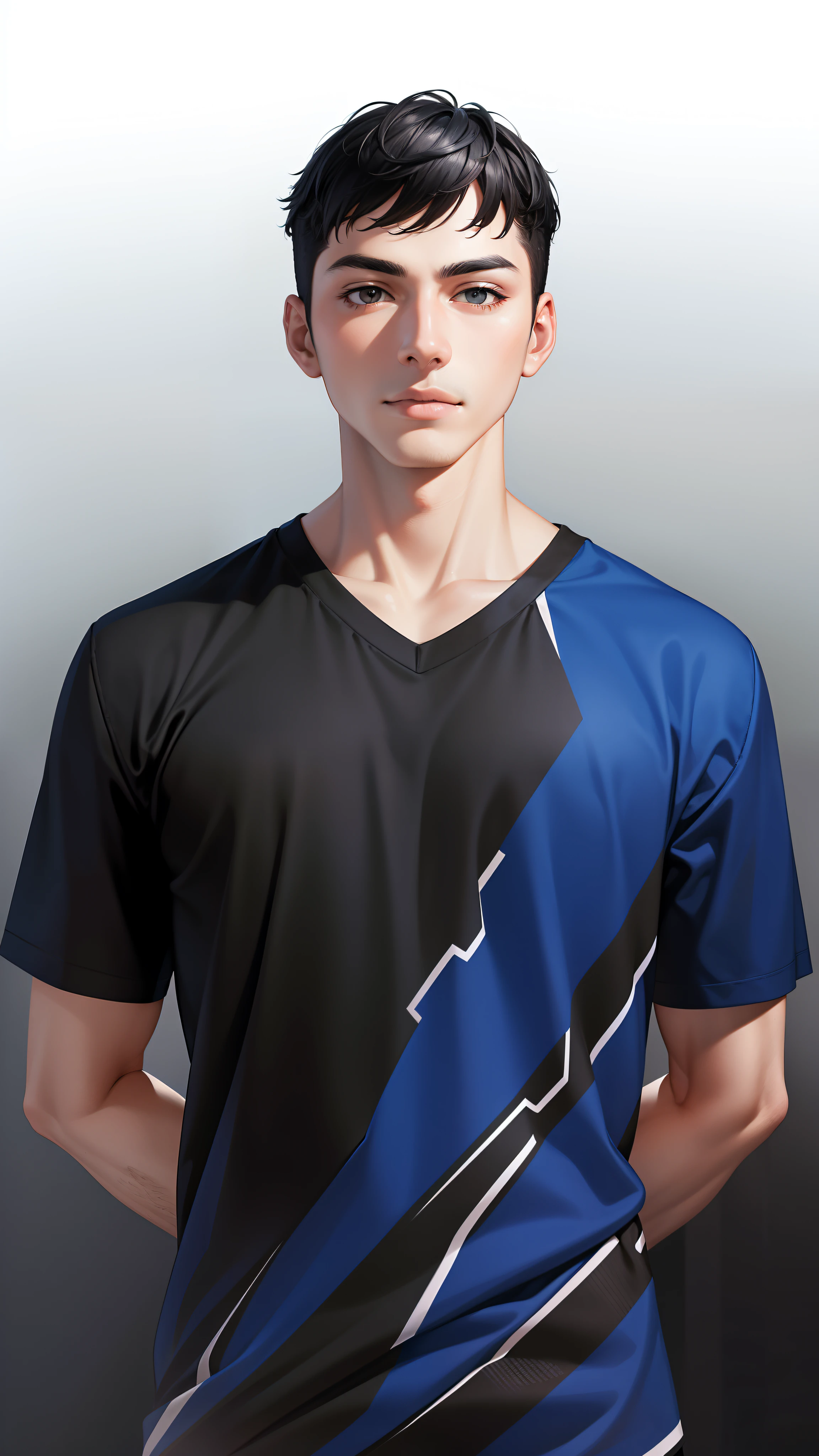 Attractive profile picture, masterpiece, ultra-precise rendering, beautiful and cool man, simple design, most beautiful image, 4K, black hair, handsome man, clean skin