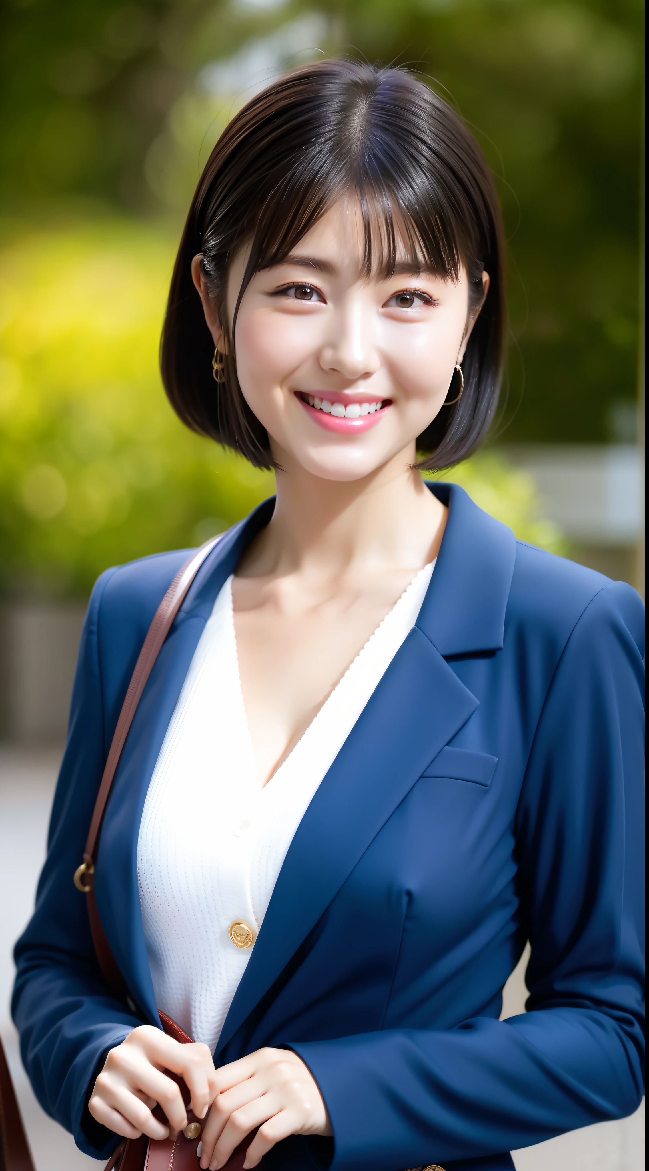 NSFW, RAW photo, ultra high res,(1girl:2.0), (photorealistic:1.4), black hair, smile, bright pupils, high detail, Realism, Fujicolor, image fill, viewfinder, Eye-Level Shot, 8k, super detail, UHD, retina, masterpiece, anatomically correct, textured skin, high details, high quality, award winning, best quality, highres, 16K, pubic hair ,gigantic breasts, big breasts, huge breasts, mega breasts, cleavage, topless, pink nipples, light pink areola, fully exposed boobs,
I saw a woman.。 The firm gait showed that it was a bare face.。
Pulling a carrier bag briskly。
I guess I can take the express bus from the station roundabout.。 The final express bus is slower than the train。
As you can guess from the fact that he is pulling a carry bag.、Is it like a trip for a woman during the Bon holiday?。She's an urban woman with clear eyes.。 Her hair is tied up at the back and set neatly.。Maybe that's why I had the impression that I was stuck.。 Wearing a business-type white blouse that would be branded。The sleeves of that blouse were rolled up to the elbows.。The bulge of the bust is pushing the blouse up。The button in that part is、It seems to pop from the pressure of the bulge.。90 cm would be margin。 It's a body that likes men。The hem of the blouse is tucked into a dark blue tight skirt.。The shoes are plain black pumps。It's like an office lady in Marunouchi.。The age looked like he had just entered his 30s。