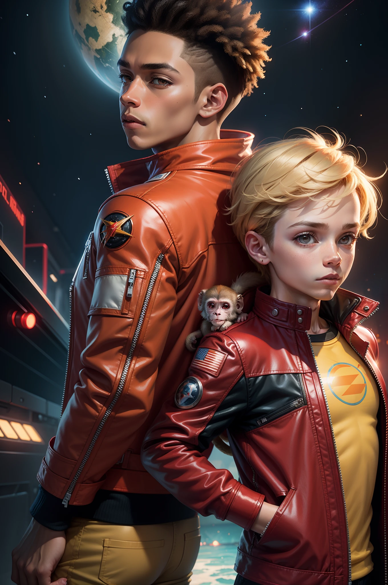??? flash gordon space pilot red jacket and pet monkey