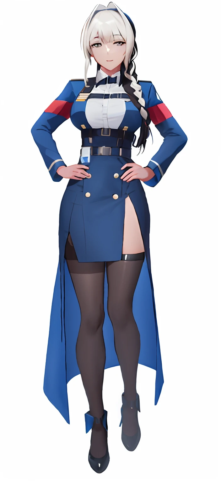 a close up of a woman in a uniform posing for a picture, Kushatt Krenz Key Art Women, official character art, from girls frontline, Fine details. Girl Front, Single character full body, full body portrait of a short!, ( ( concept art of character ) ), Yandere. Tall, female human body whole body, kda, anya from spy x family