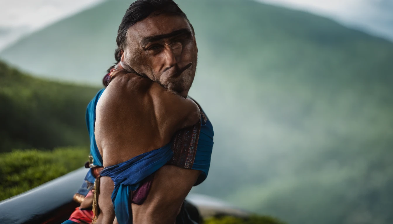 Face of 40-year-old man, rostro muy masculino mayor