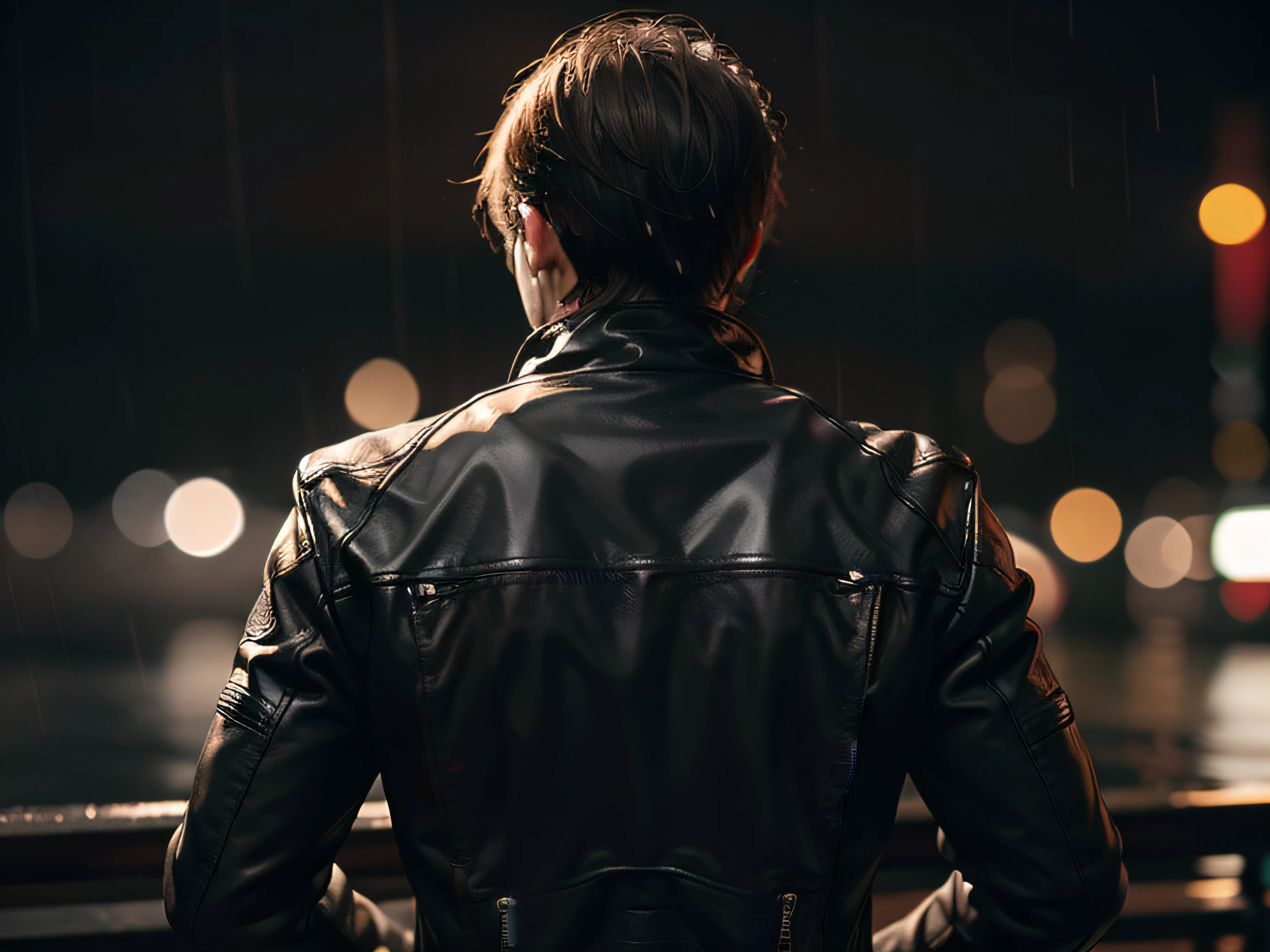 black leather