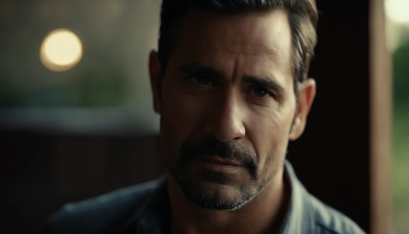Face of 40-year-old man, rostro muy masculino mayor