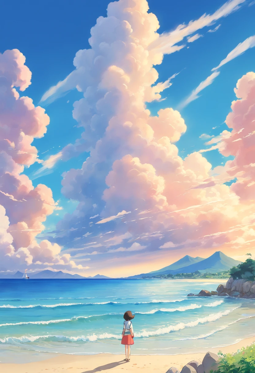 Beautiful sky,clear skies,cloudy,beach,Sand ground