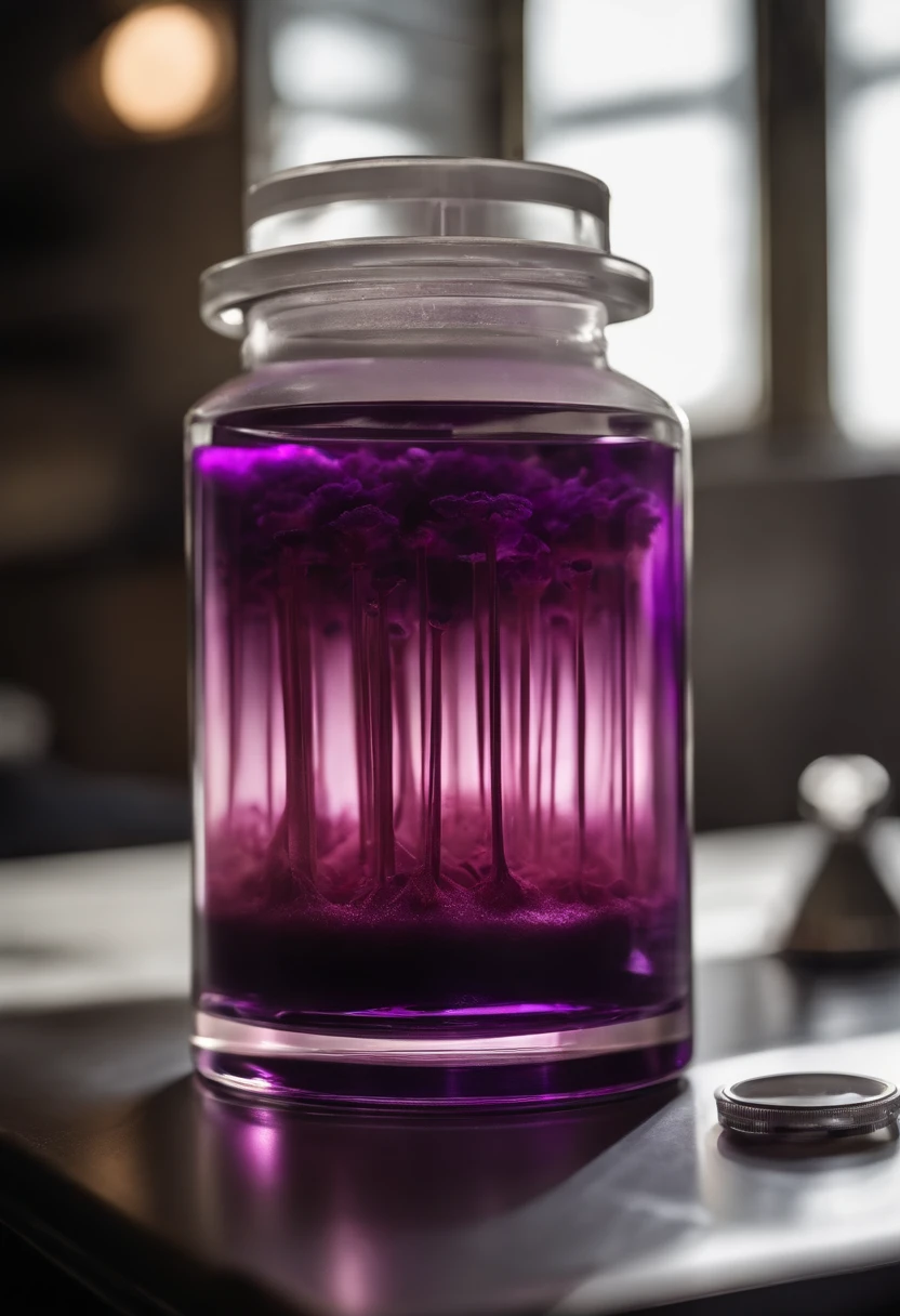 Kit placed on the lab table，Purple appearance，It says "Heavenly Root"，"Blood DNA Extraction Kit"