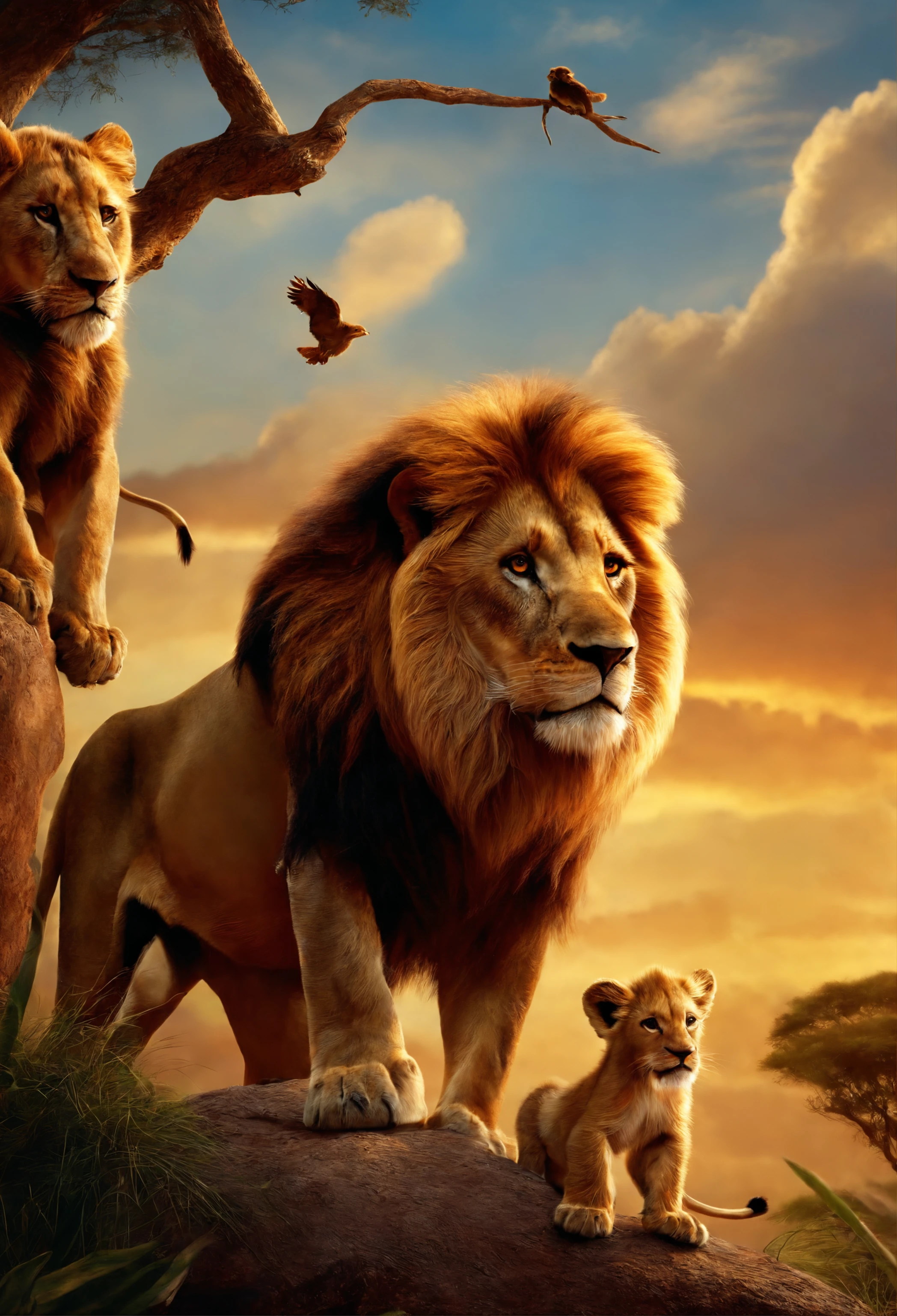 The Lion King and the Cubs