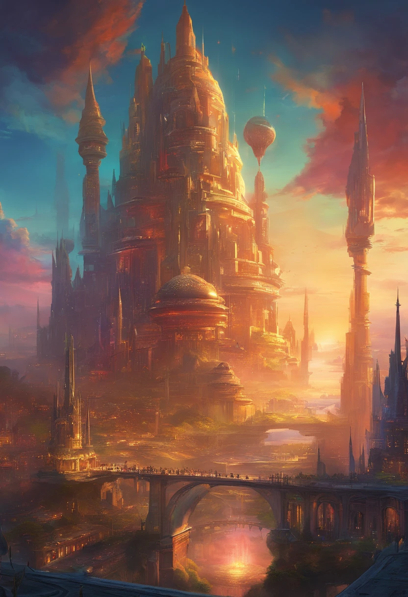 City of Progress、Futuristic cities、World of Cyberpunk、Great color with gloss、Thriving neon buildings、、The future of utopia、Highly detailed HDR、Perfect、Stunning progressive architecture、The perfect world、Reflective surfaces、Underground scattering、Perfect building、Beyond imagination、8K、Global Illumination、wide angles、Divine Rays、World of Dreams