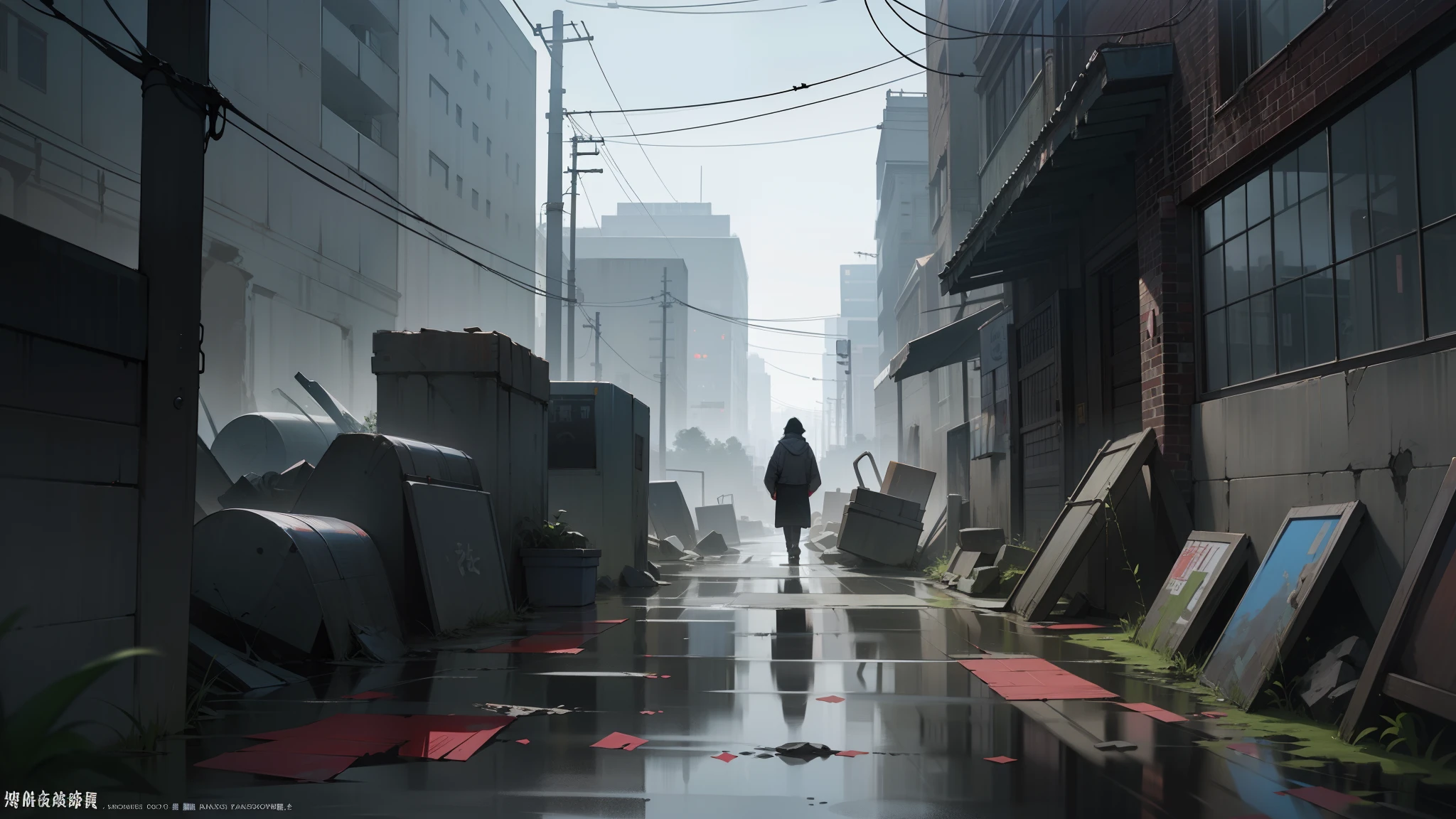 ((Masterpiece,Best quality,modern)), Screen description:
On a gloomy city street,The sky is overcast,There is not a trace of sunshine。The buildings lining the streets are tall and indifferent,There are no people。A dilapidated bridge spans the street above,A dark arch is formed。There is a rushing river under the bridge,The water is turbulent and deep。The banks of the river are steep rock walls,Looks unkind。There are several cracks in the rock wall,It seems to be portrayed by endless pain。The whole picture is filled with despair and pain,It gives the feeling that there is nowhere to run。
Picture descriptors:
shadowy、城市、the street、Skysky、buildings、towering、apathy、decrepit、bru、darkly、archs、rios、rapid、Bottomless、paredes rochosas、cracks、be desperate、Pain、There is nowhere to run。