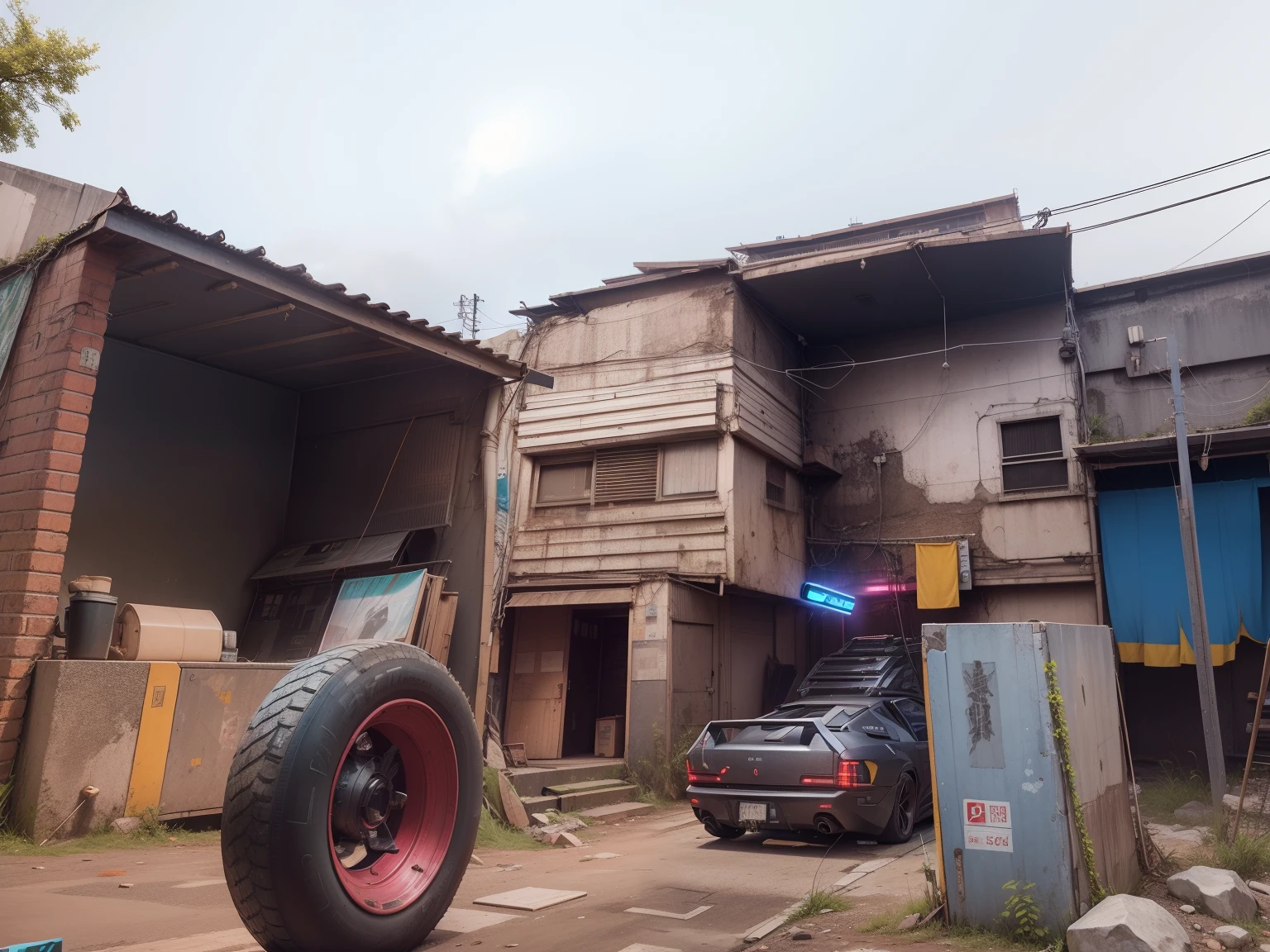 Change background cyberpunk  realstic 8k ultra realstic