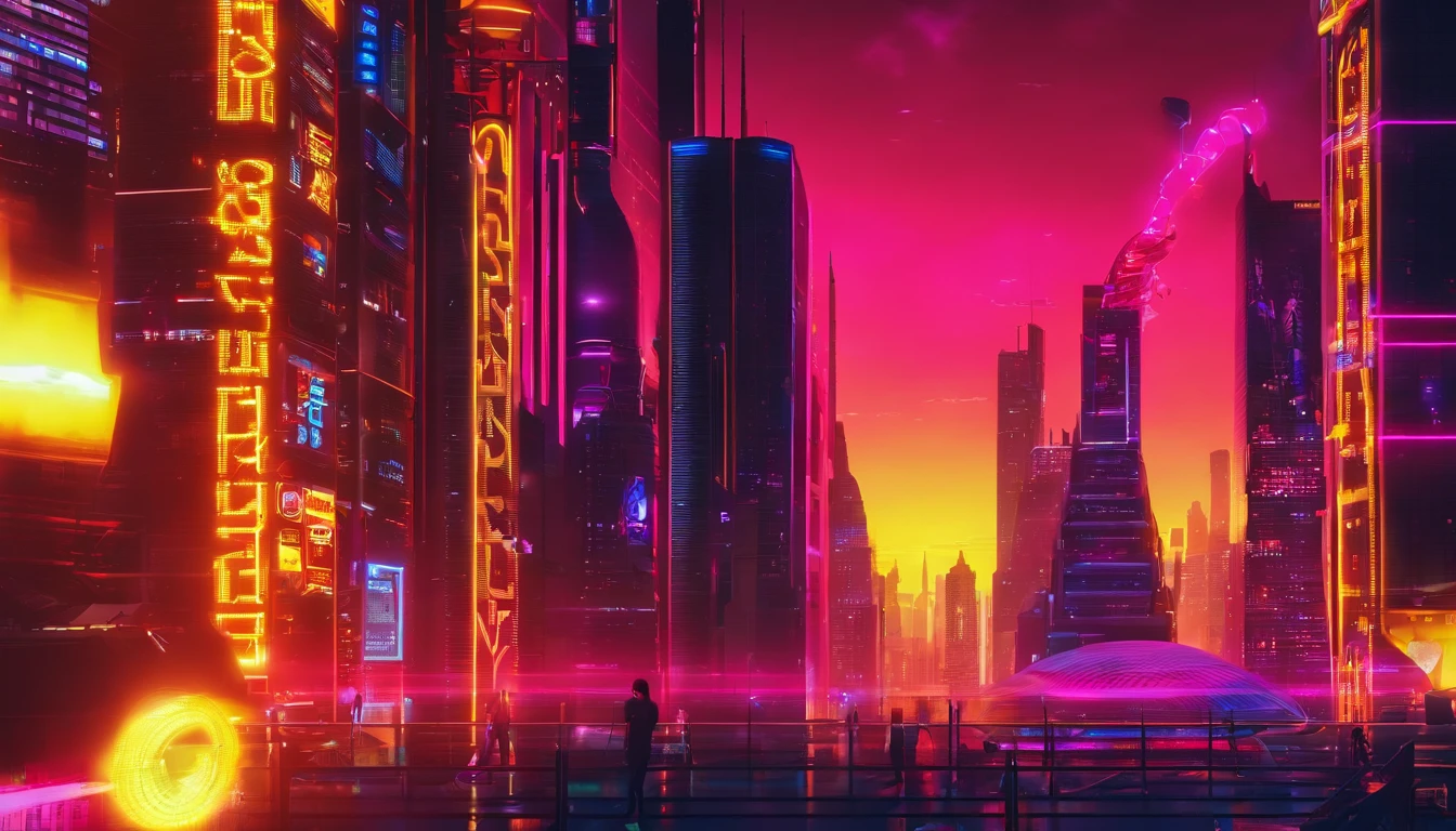 Perssonage Cyber Punk,Edificios urbanos,Con fondo negro,tmasterpiece,True restoration,Mejorar los detalles,Fujifilm XT3 Una obra maestra de la pintura realista,Mejor calidad,8k UHD,digital SLR camera