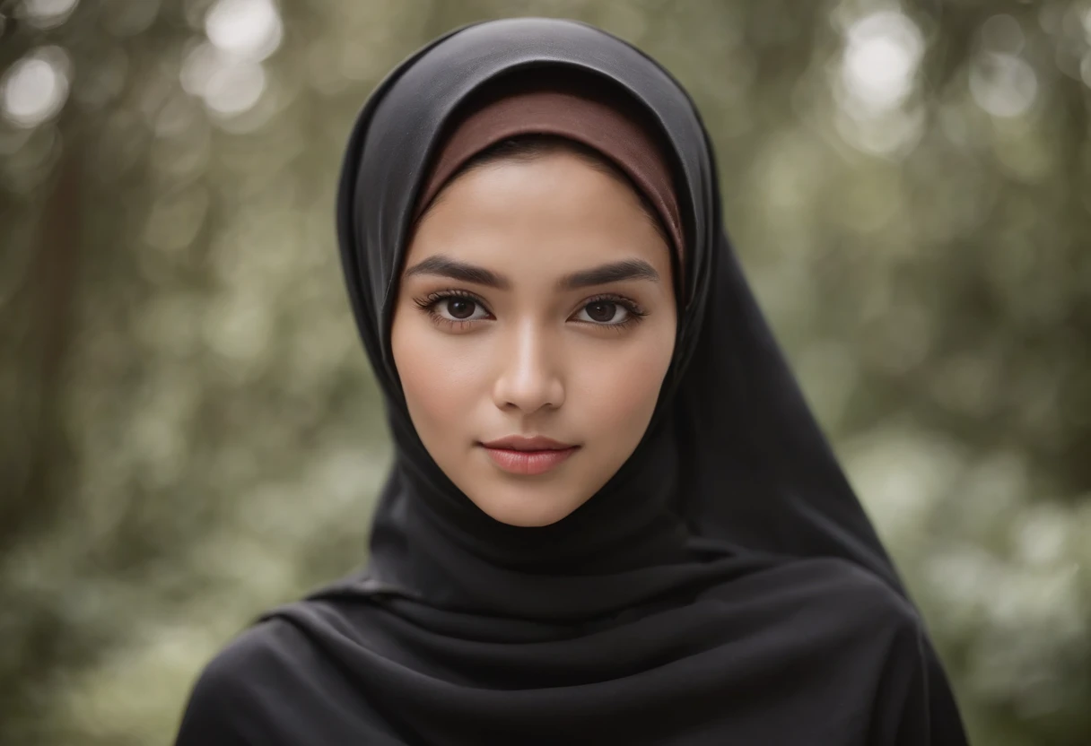 Craft an outstanding portrait that celebrates the beauty and individuality of a Malay girl in a hijab. Showcase her personality and story through creative composition and lighting. Use natural light or unique artificial lighting to add depth and character to the portrait. Pay attention to the details of her hijab, clothing, and accessories, highlighting their textures and colors. Encourage the subject to express her emotions and character through her gaze and pose, creating a compelling and empowering portrait that captures her strength and uniqueness.