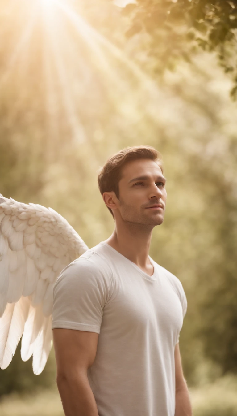 lifelike image of angelwings, homem