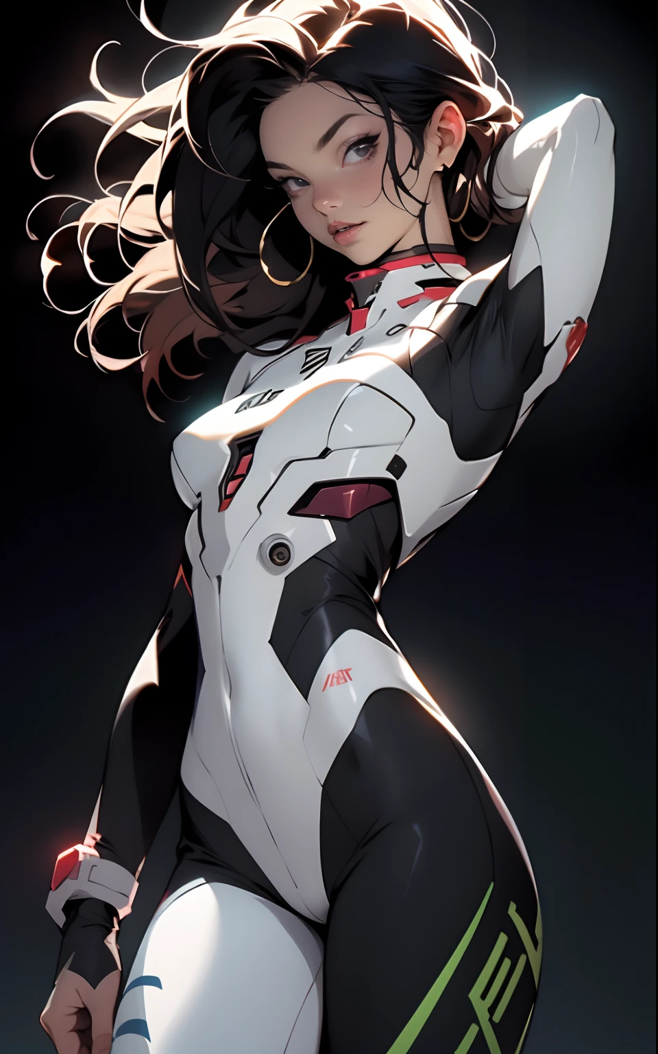 (((Adult Woman))), ((Best Quality)), ((masutepiece)), (Detailed: 1.4), (Absurd), 35-year-old adult woman with Simon Bisley-style micro thong, Genesis evangelion neon style clothing, 2-piece clothing, Long Black Hair, arm tatoo, cybernetic hands, pastel, Centered, scale to fit the dimensions, nffsw (High dynamic range),Ray tracing,NVIDIA RTX,Hyper-Resolution,Unreal 5,Subsurface Dispersion,  PBR Texture, Post-processing, Anisotropy Filtering, depth of fields, Maximum clarity and sharpness, Multilayer textures, Albedo and specular maps, Surface Shading, accurate simulation of light and material interactions, Perfect proportions, Octane Render, Two-tone lighting, Wide aperture, Low ISO, White Balance, thirds rule, 8K Raw, Crysisnanosuit